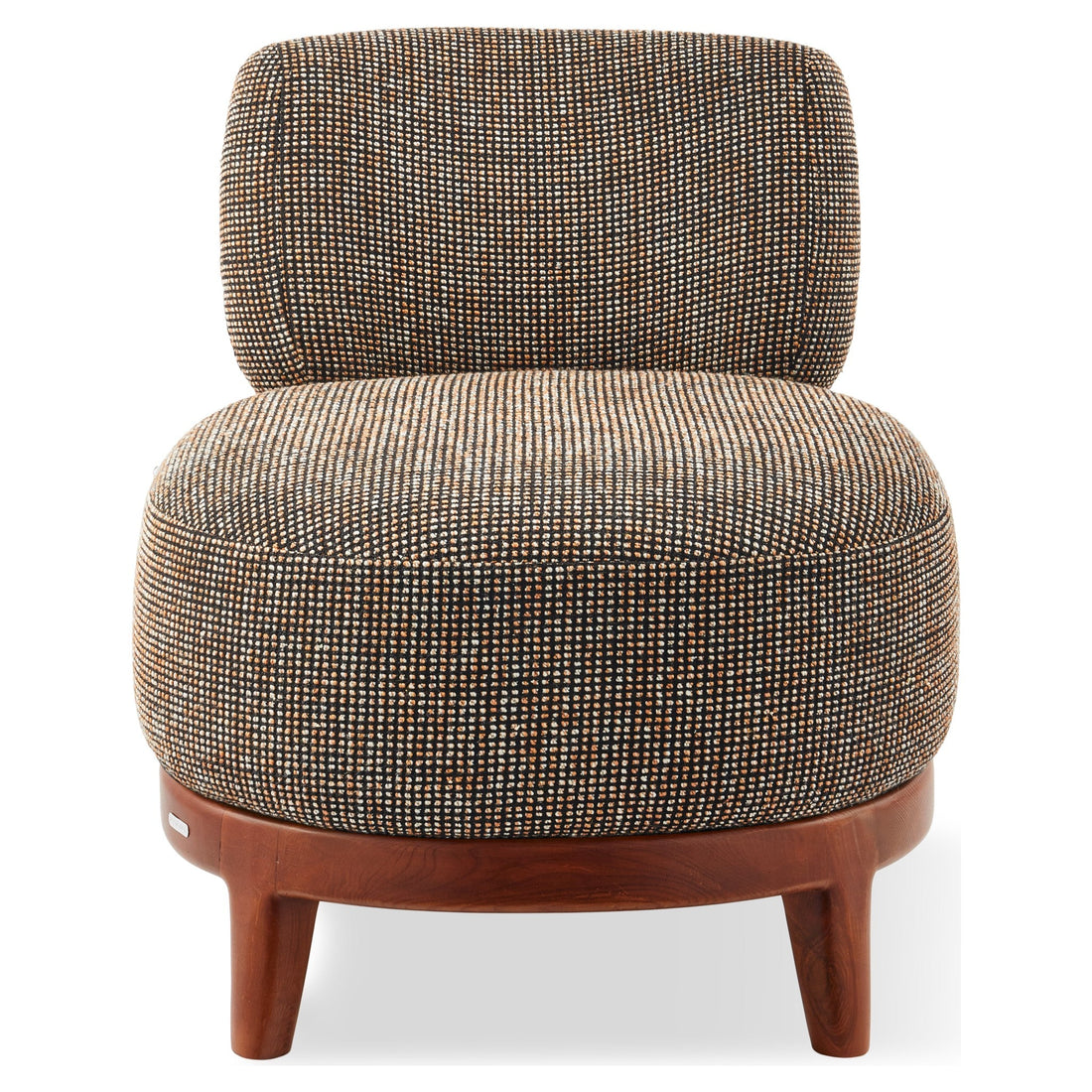 Fizz Lounge Chair in brauner Strukturpolsterung