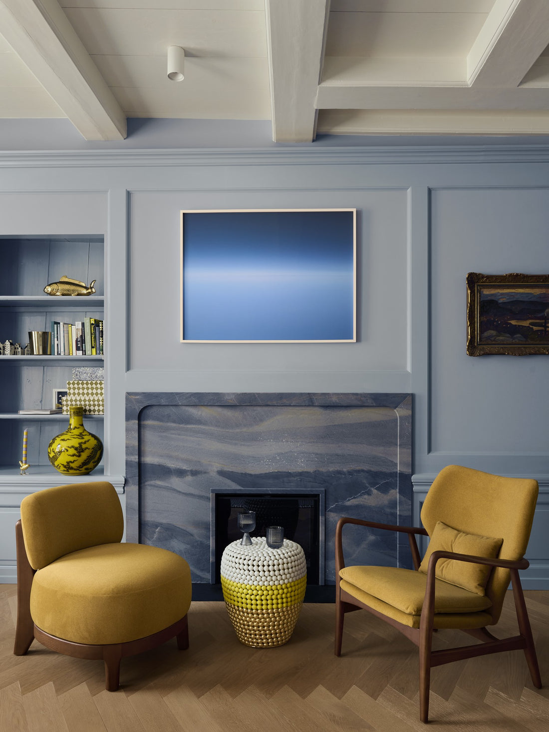 Pols Potten Peggy Sessel mit gelber Polsterung