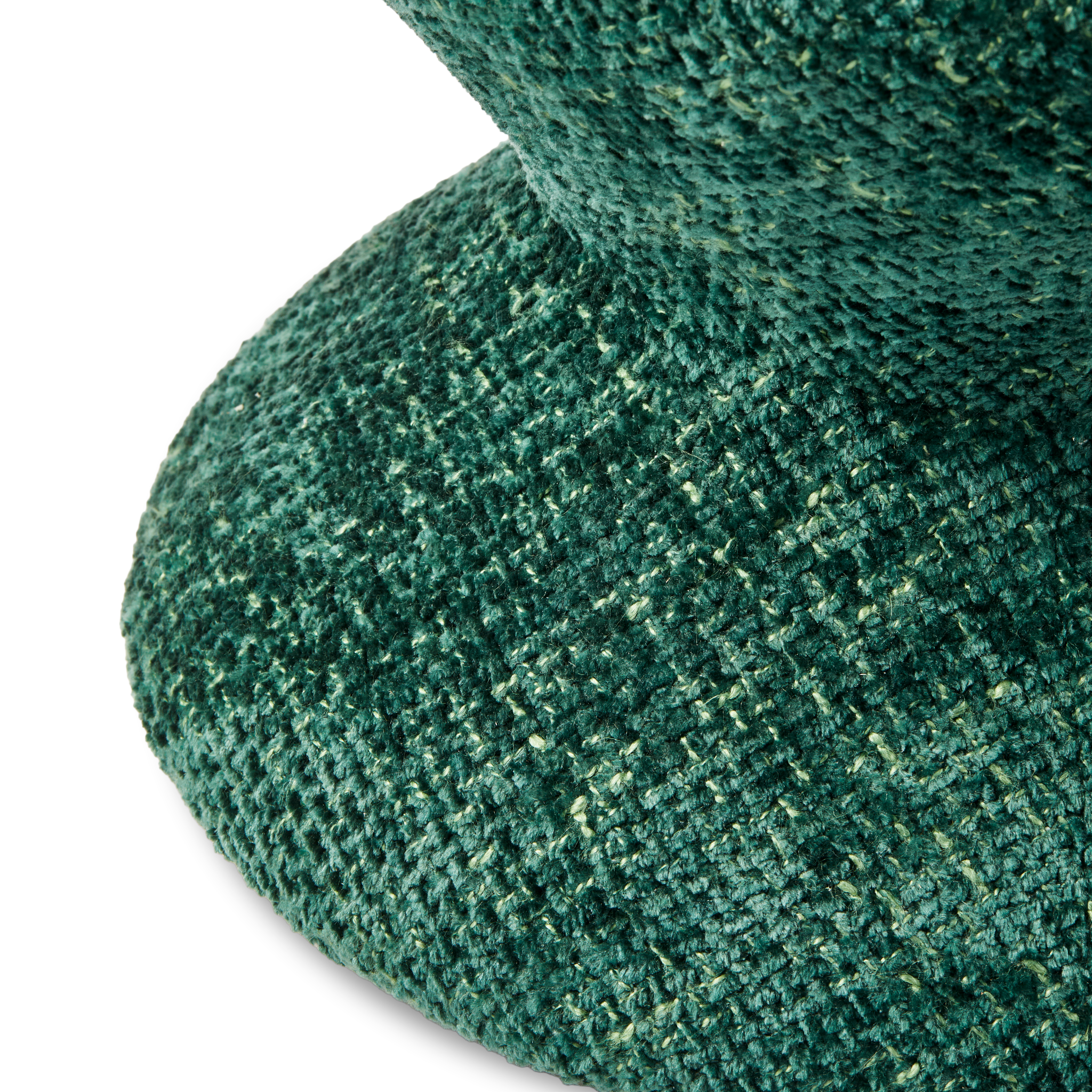 Skulpturaler Hocker in Grün mit kurviger Silhouette