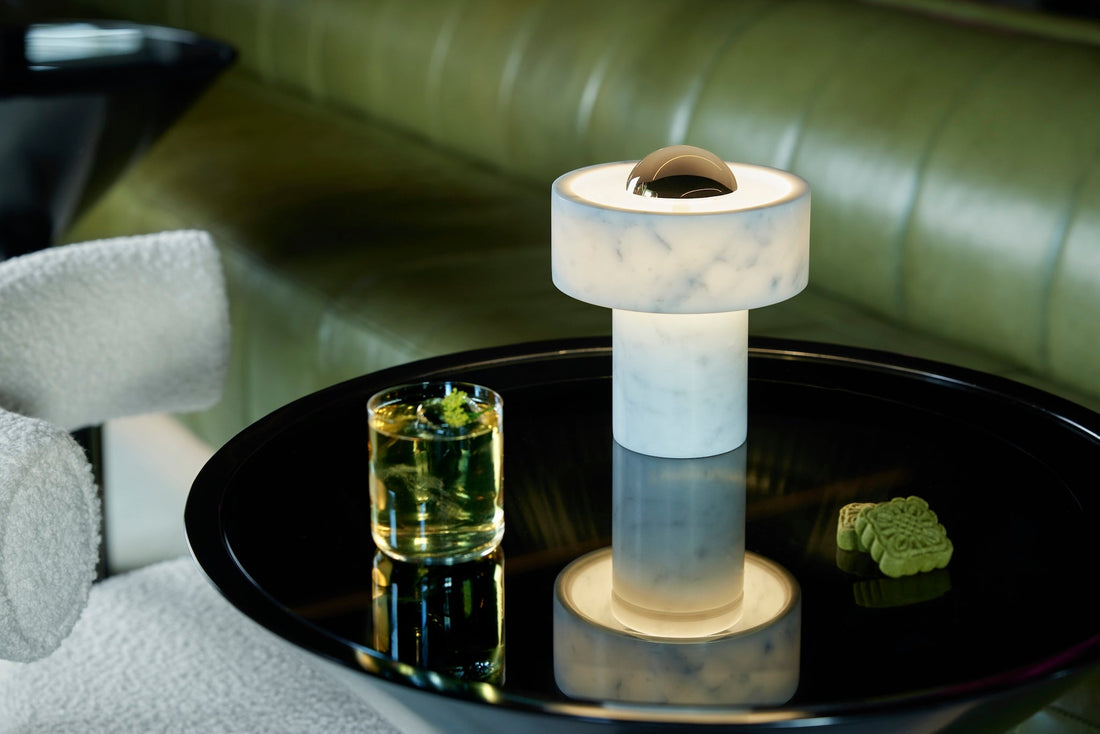 Gastronomie LED portable Tischleuchte aus Marmor von Tom Dixon