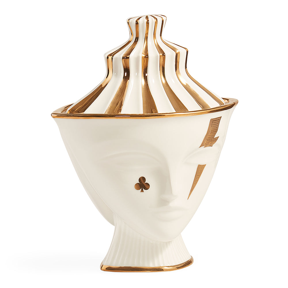 Pozellandose GILDED MUSE GIULIETTE BOX weiß/gold von Jonathan Adler