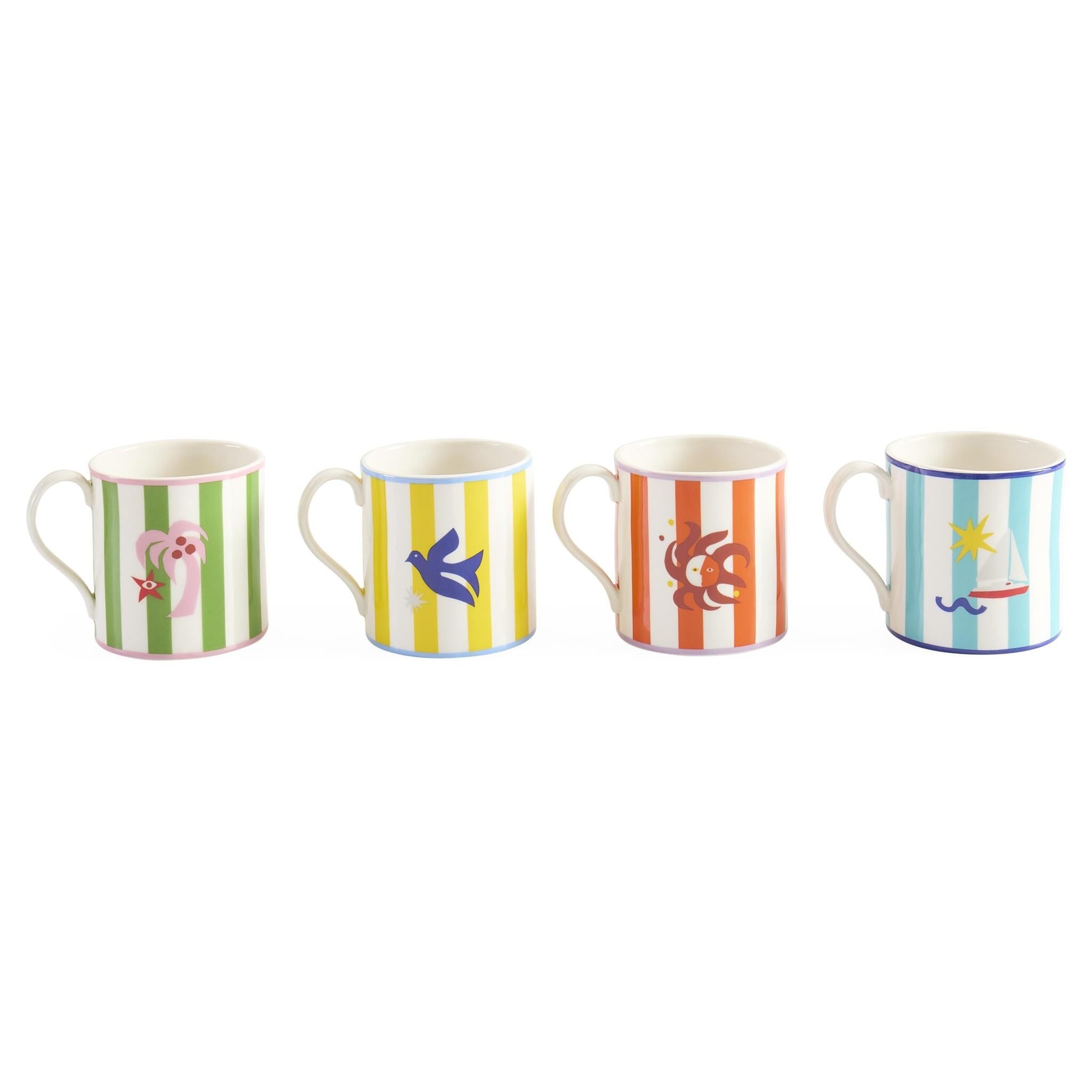 Set de tasses PLAYA – 4 pièces multicolores