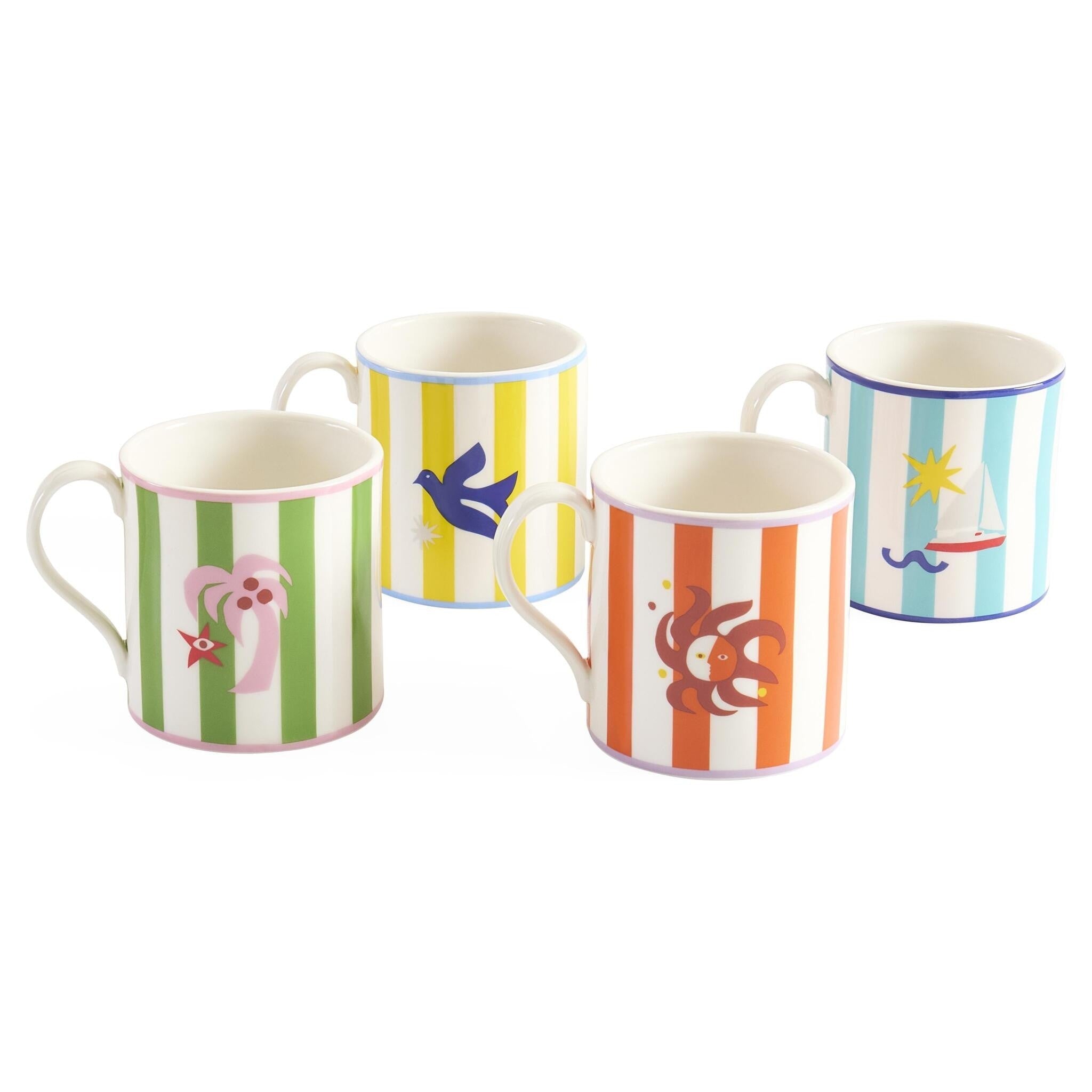 Set de tasses PLAYA – 4 pièces multicolores