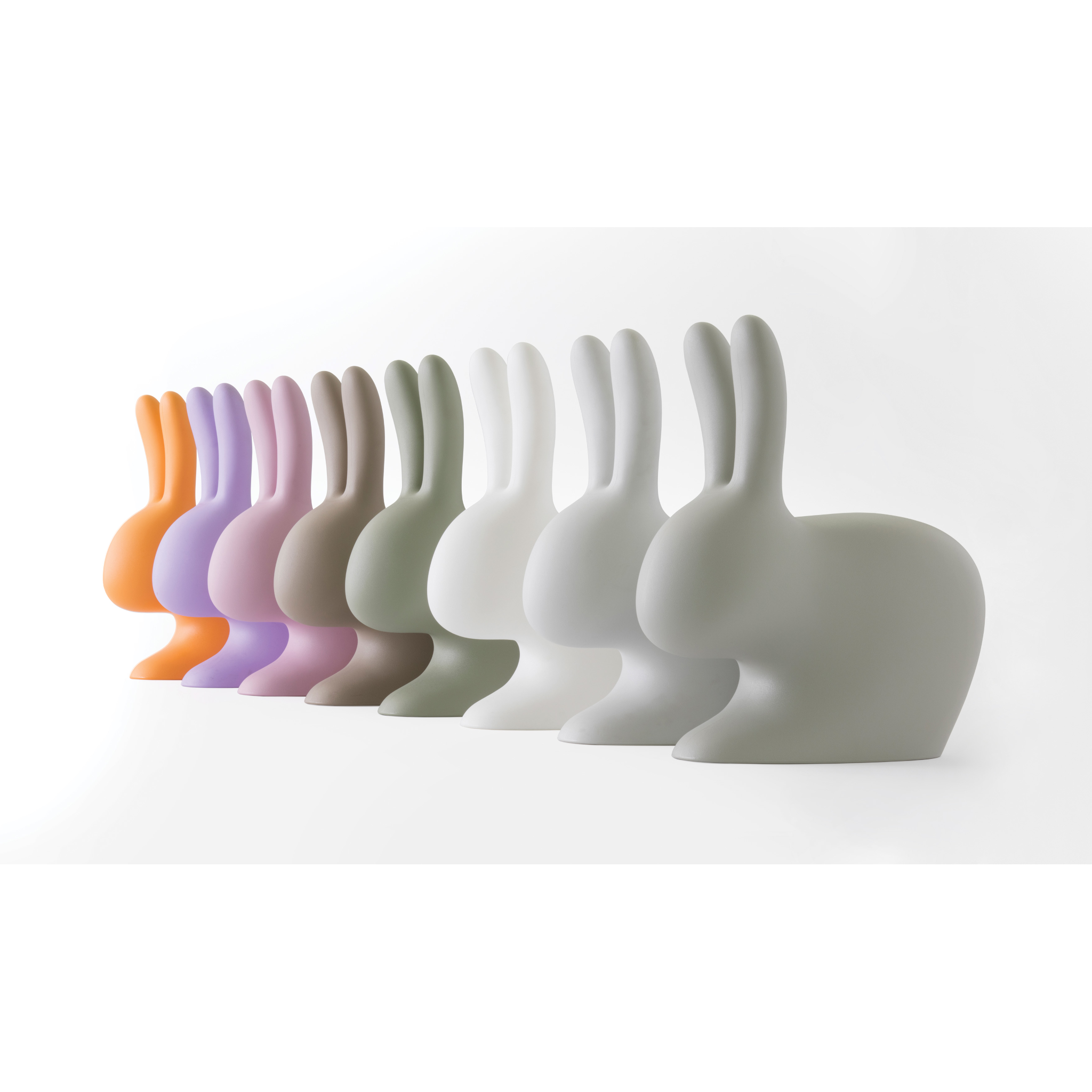Chaise enfant RABBIT bleu/violet de Qeeboo