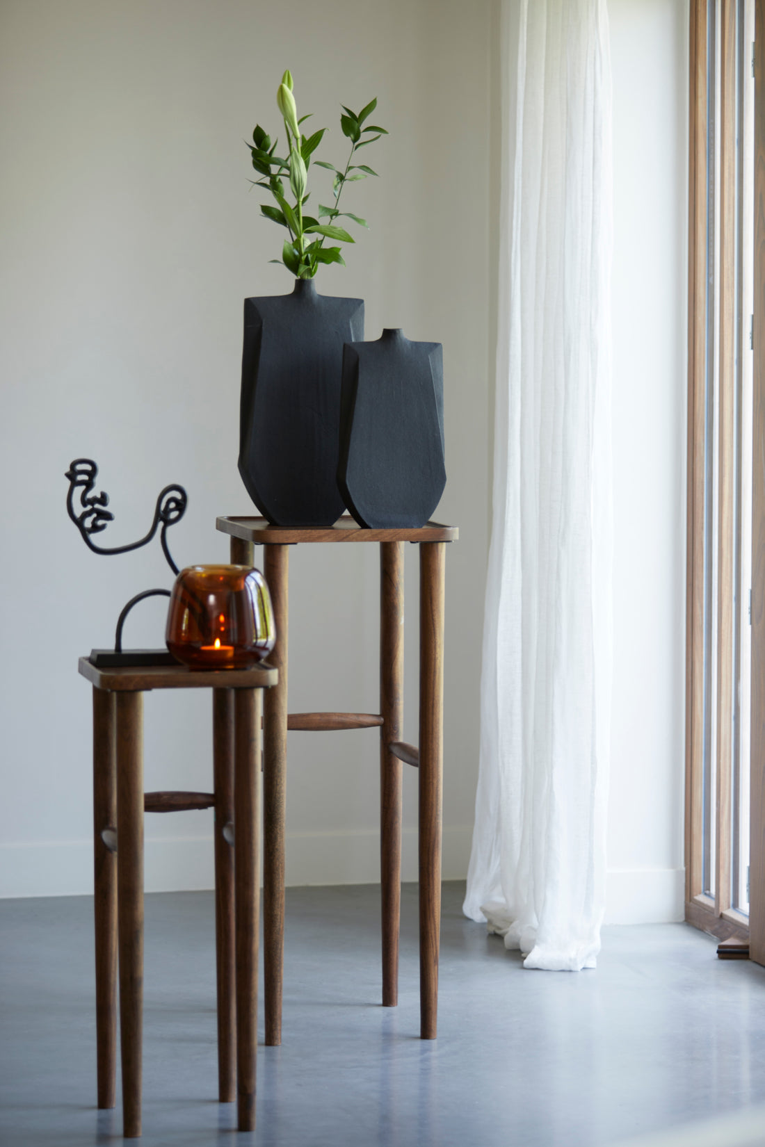 Columna QIANO madera de acacia 32x32x80cm