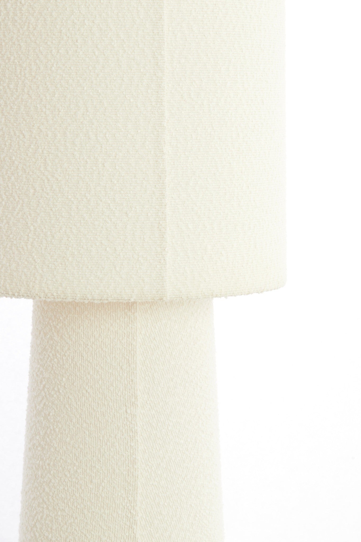 Hochwertige Bouclé Stehleuchte Ø40x165 cm MIKKEL crème