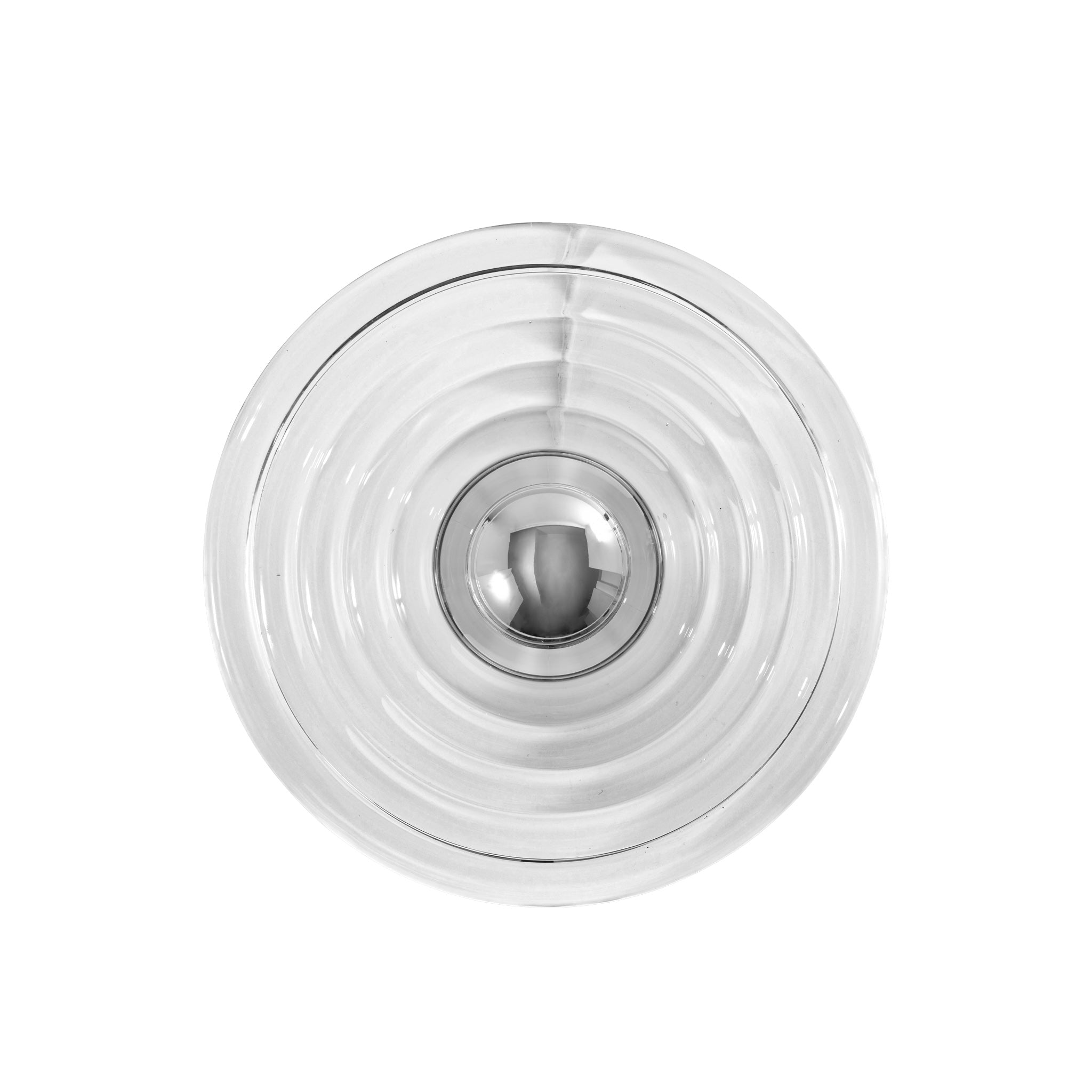 Skulpturale Wand- und Deckenleuchte aus gepresstem Glas mit silberner Kappe - Surface Large Tom Dixon