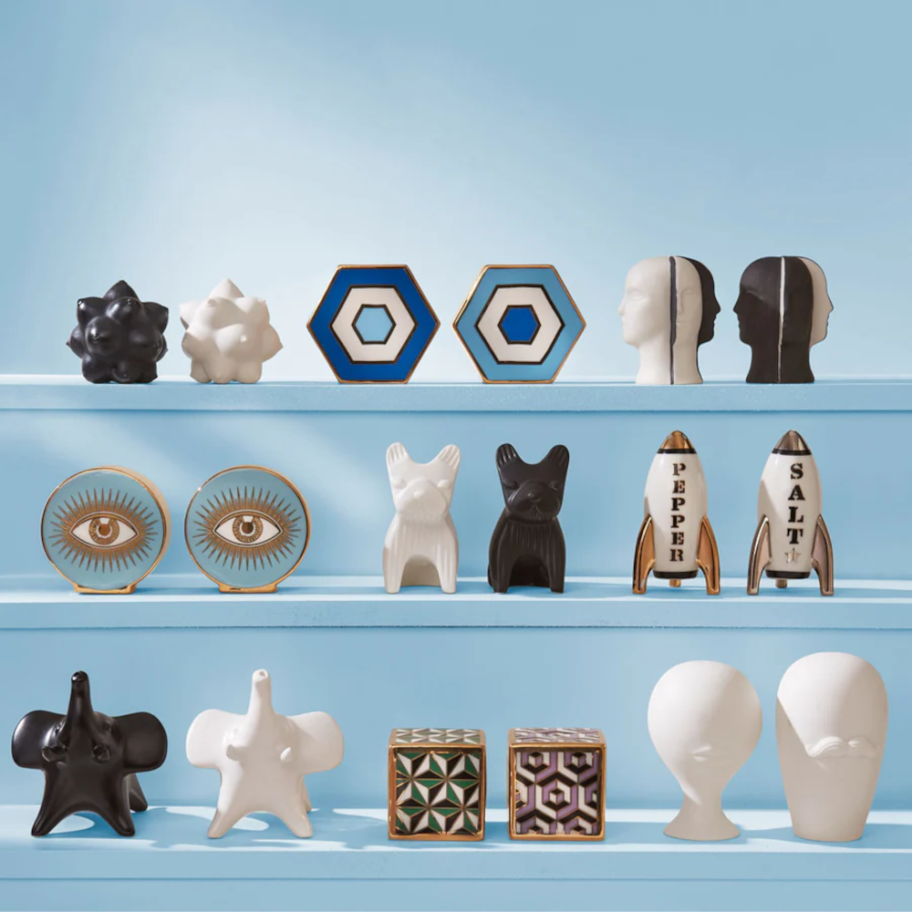 Salz- und Pfefferstreuer FRENCH BULLDOG schwarz/weiß von Jonathan Adler