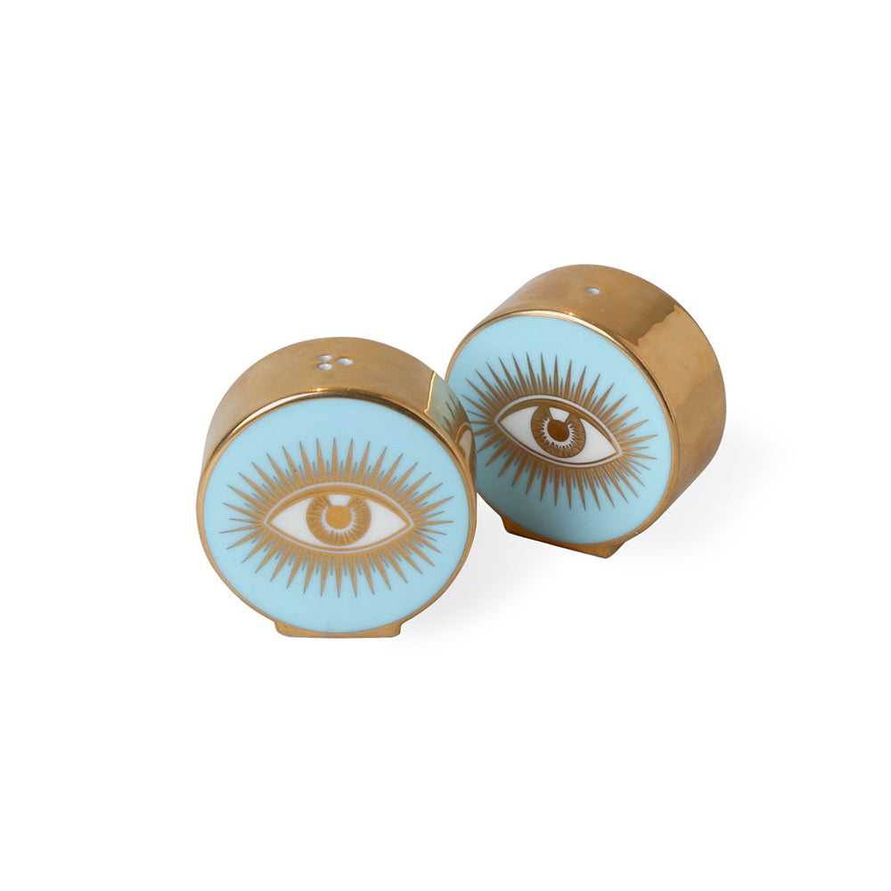 Salz & Pfeffer Set LE WINK blau, gold von Jonathan Adler