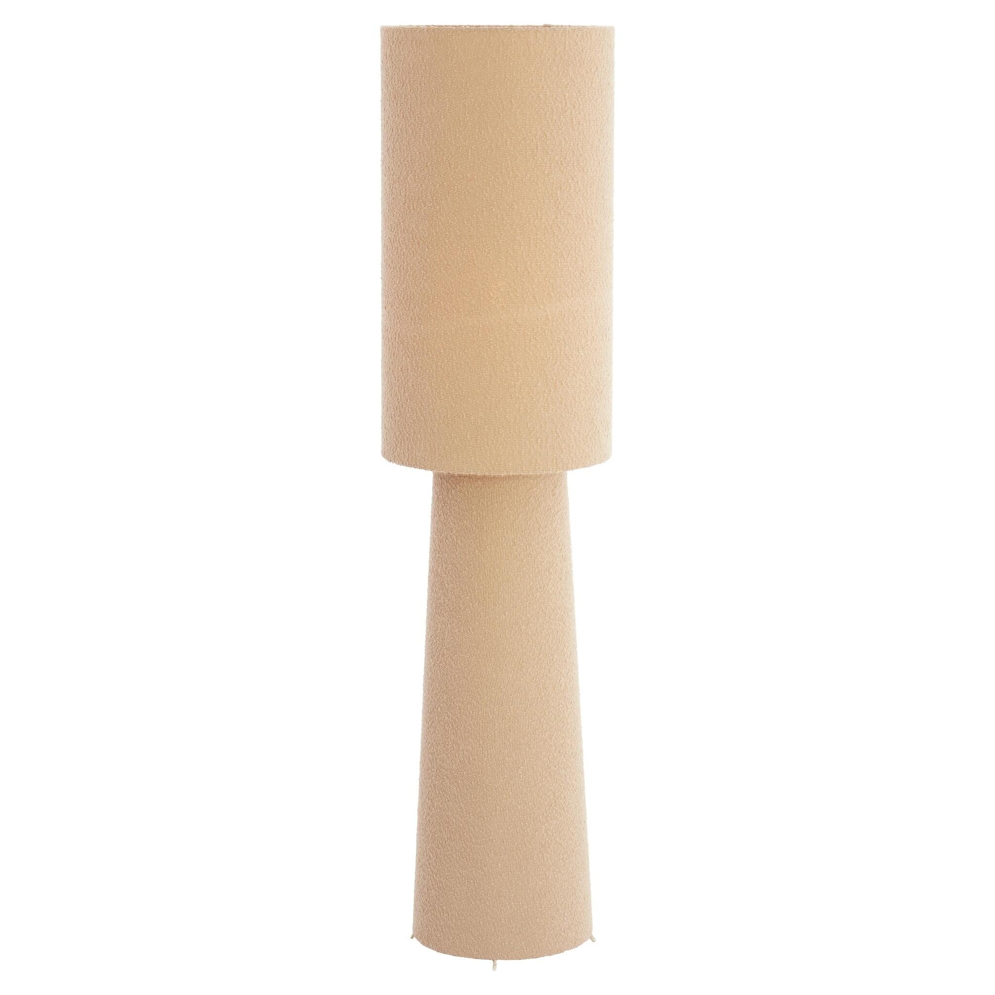 Elegante Stehleuchte Ø40x165 cm MIKKEL bouclé sand aus Bouclé