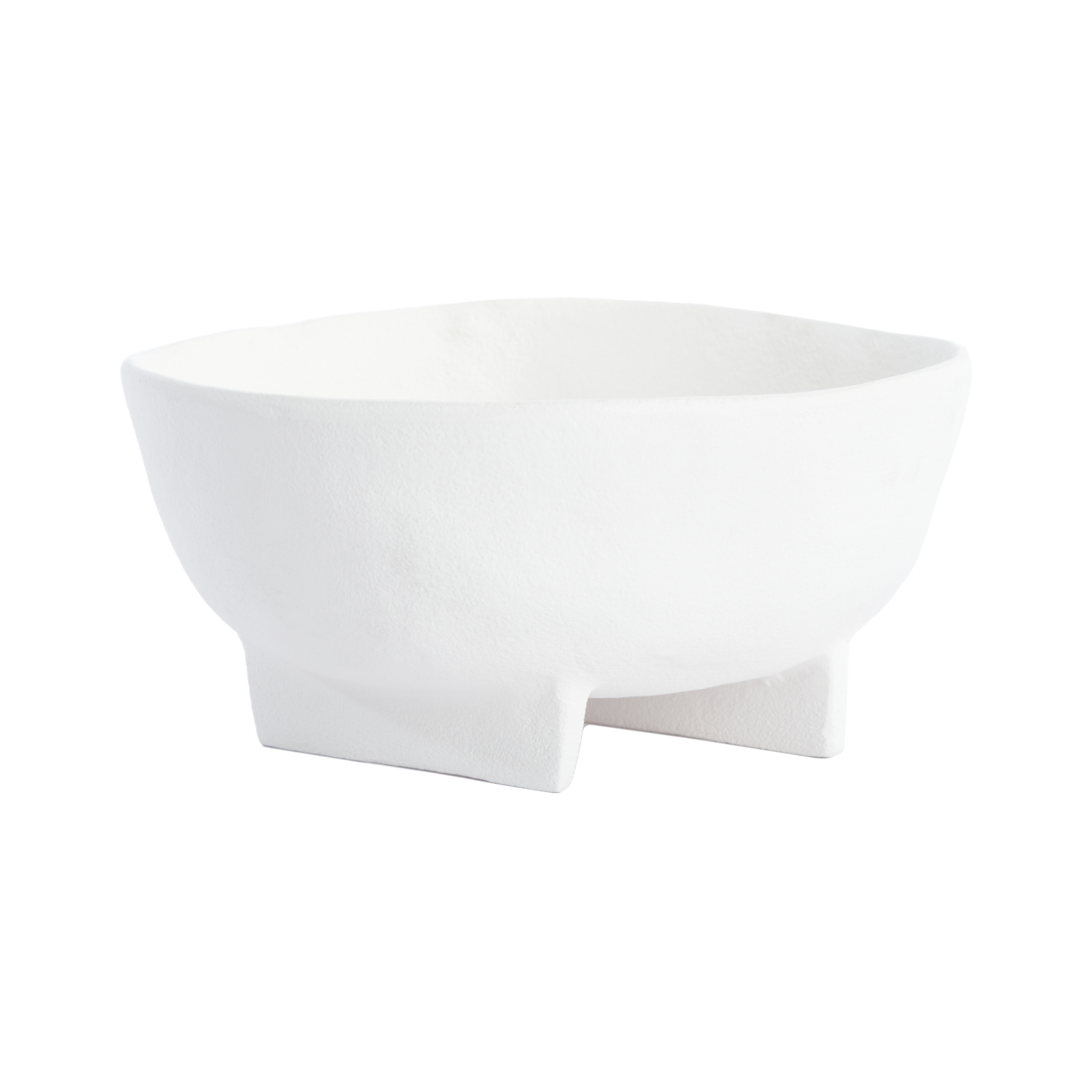 Kleine Schale auf Fuß aus Metall in Creme von Light & Living