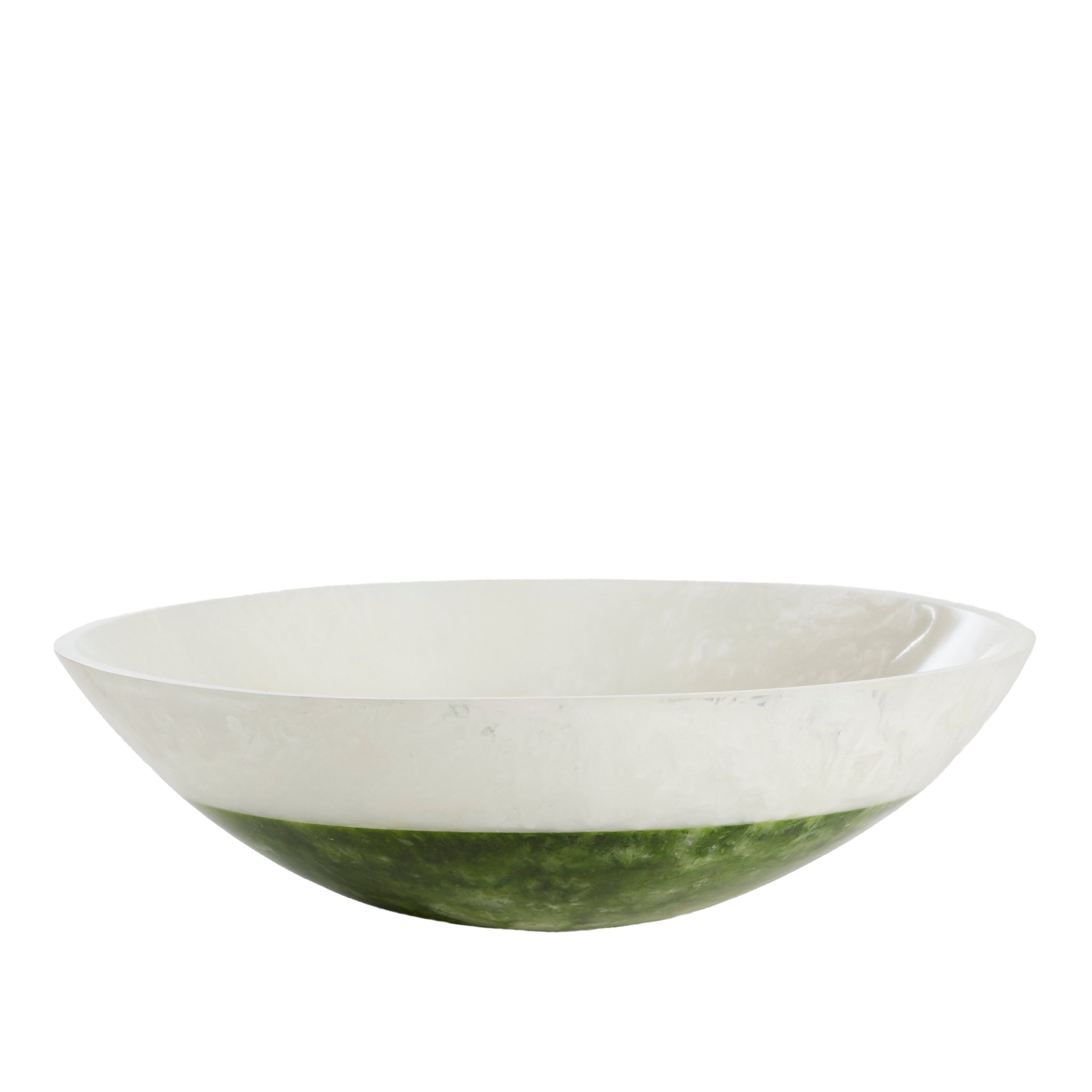 Schale BINANGA Ø26 × 7,5 cm – Weiß & Grün