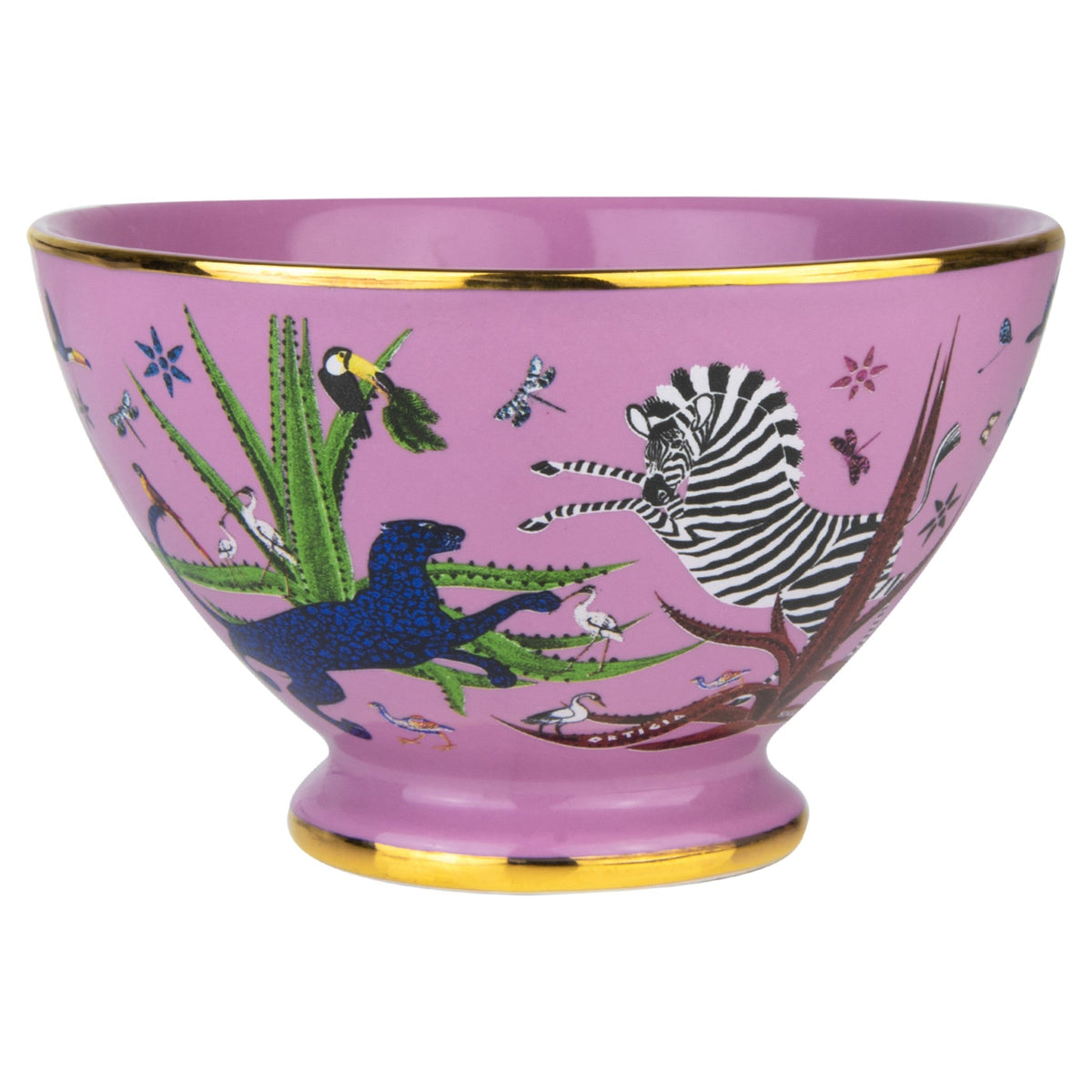 Geschenkbox in Pink mit passendem Jungle-Design