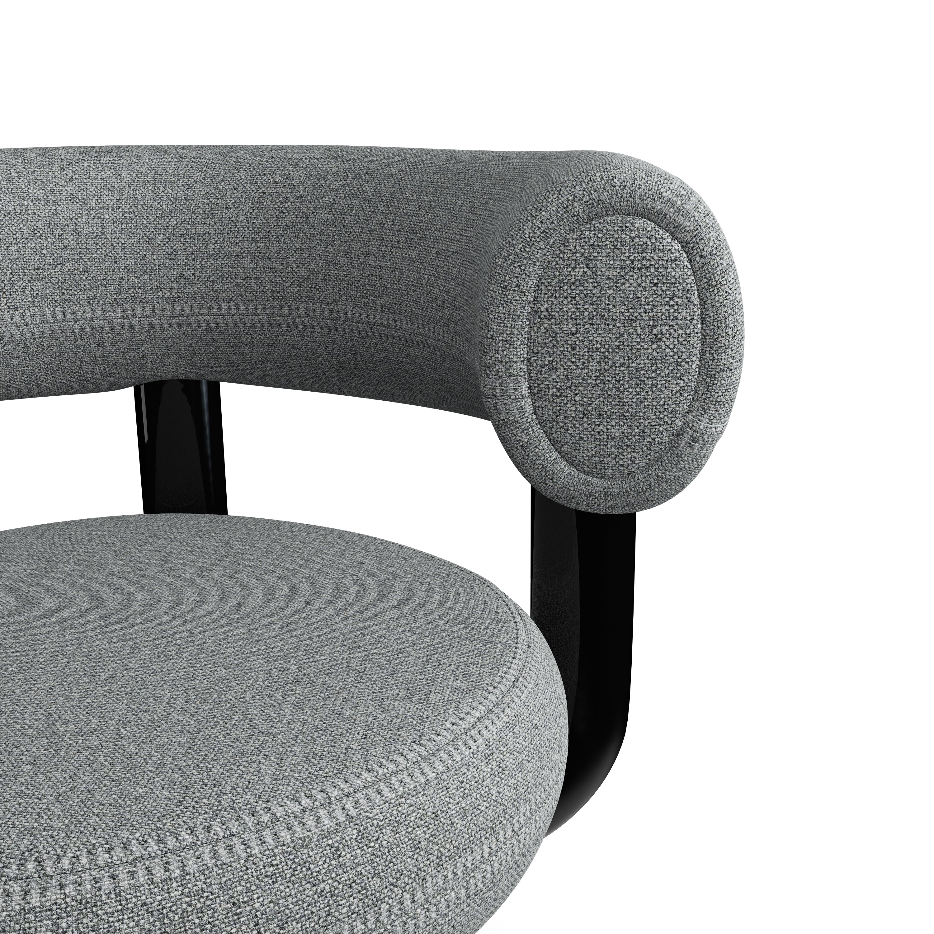 Fat Work Chair – Mid Grey fabric (Kvadrat Hallingdal 65)