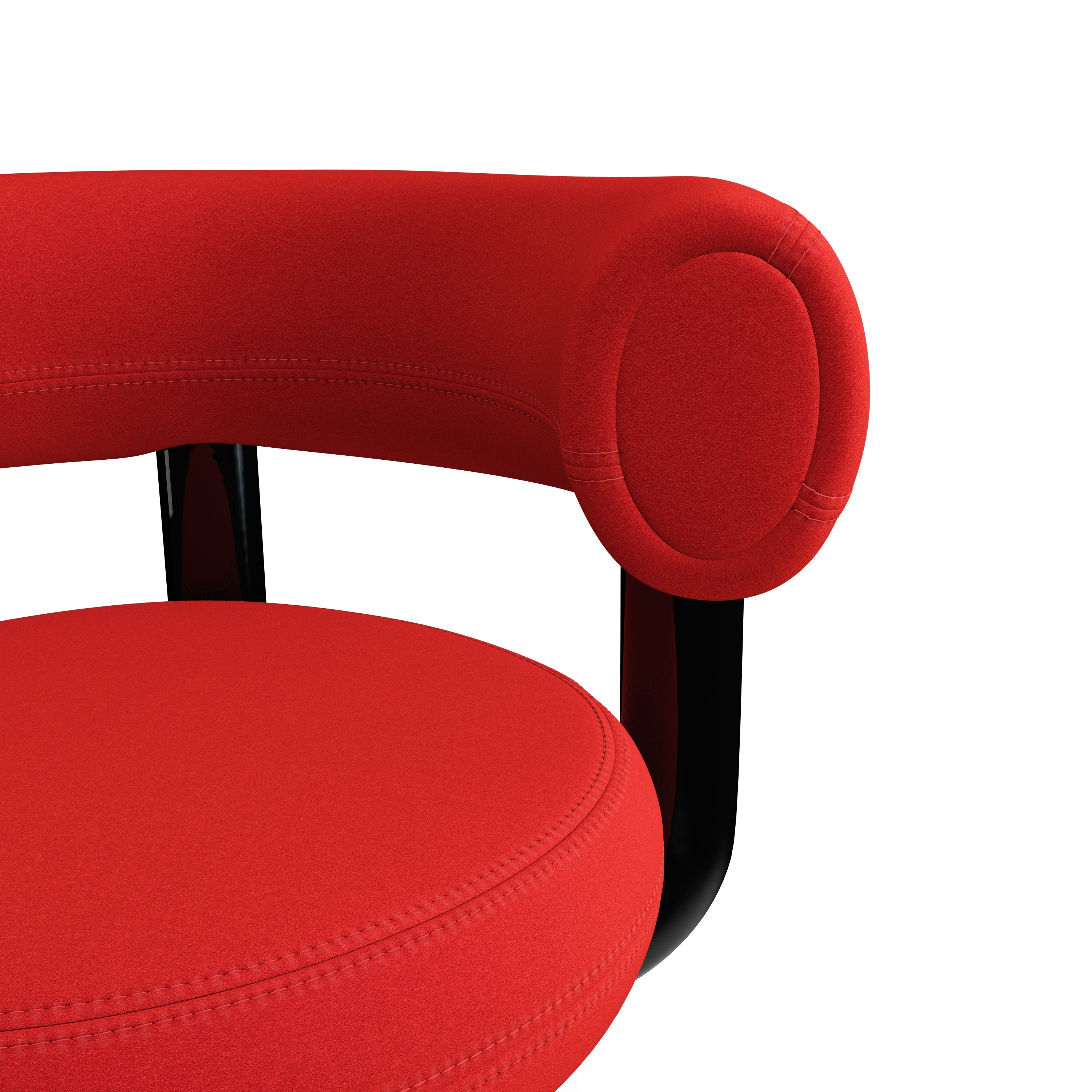 Fat Work Chair – Orange Red Stoff (Kvadrat Hero 2) von Tom Dixon