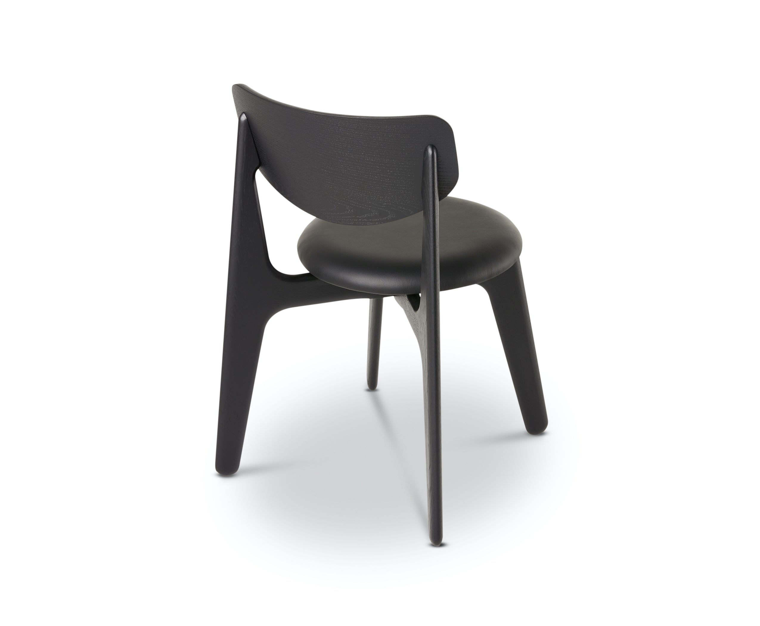 Slab Dining Chair – Black Brushed Oak & Black Leather von Tom Dixon