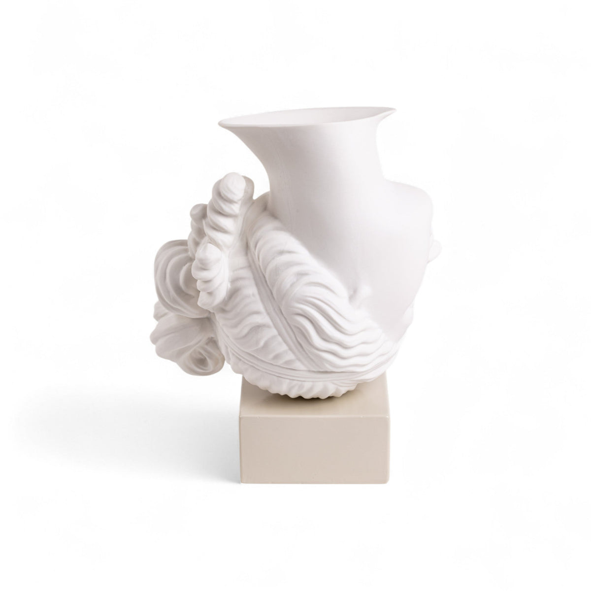Elegante Porzellanvase in Weiß von Seletti, kunstvoll modelliert von Marcantonio