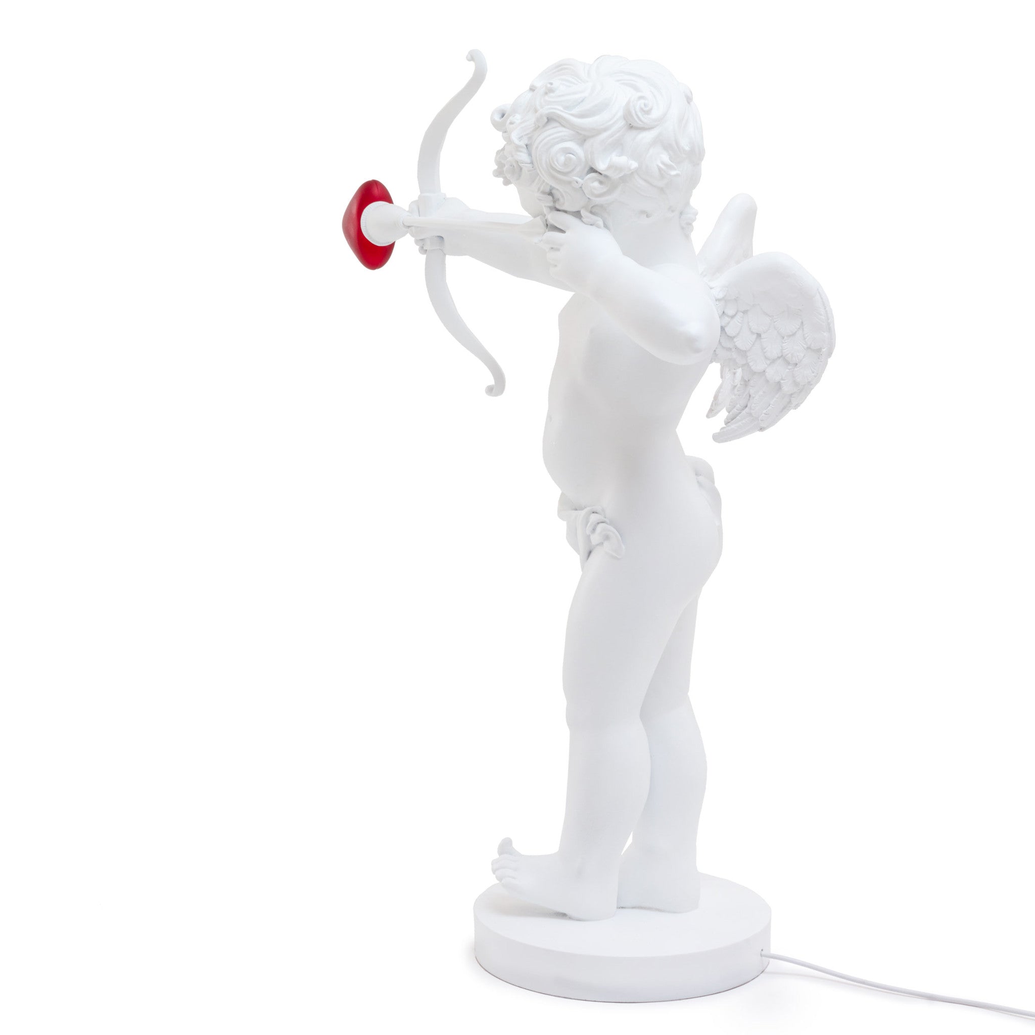 Seletti Amor Lampe – Weiß mit rotem Herzlicht