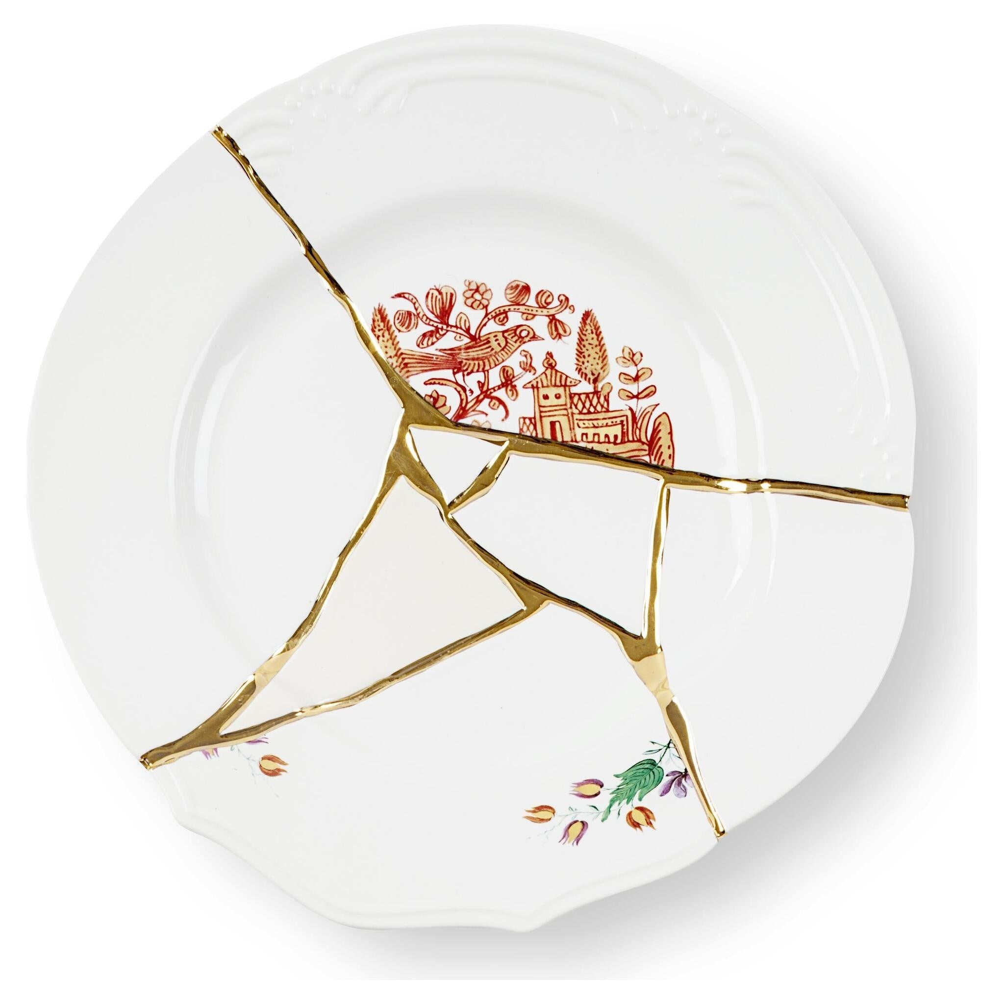 Porzellan Kintsugi Speiseteller von Seletti für stilvolle Tafel