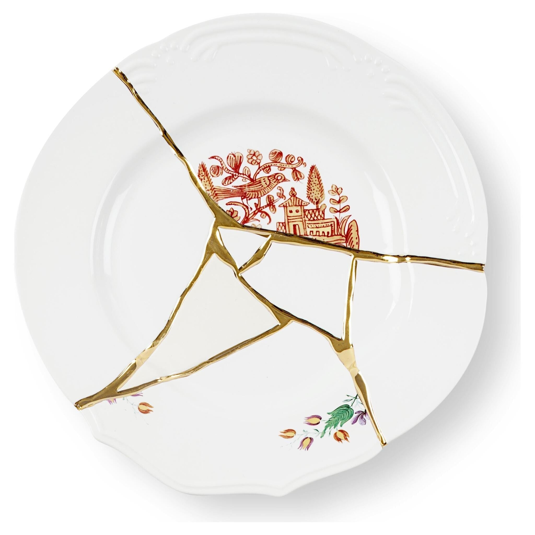 Porzellan Kintsugi Speiseteller von Seletti für stilvolle Tafel