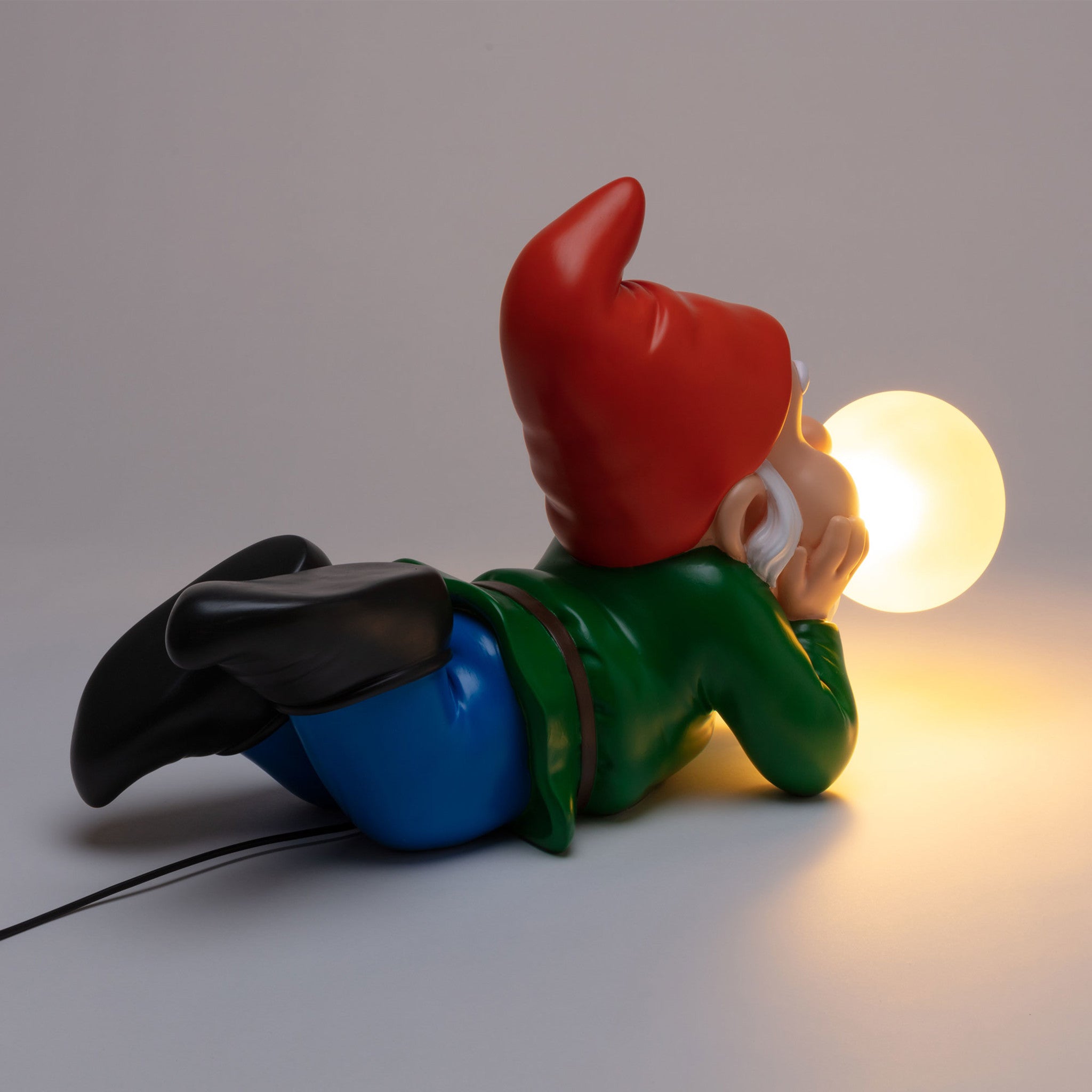 Seletti Lampe aus Kunstharz mit leuchtender Kugel im Mund