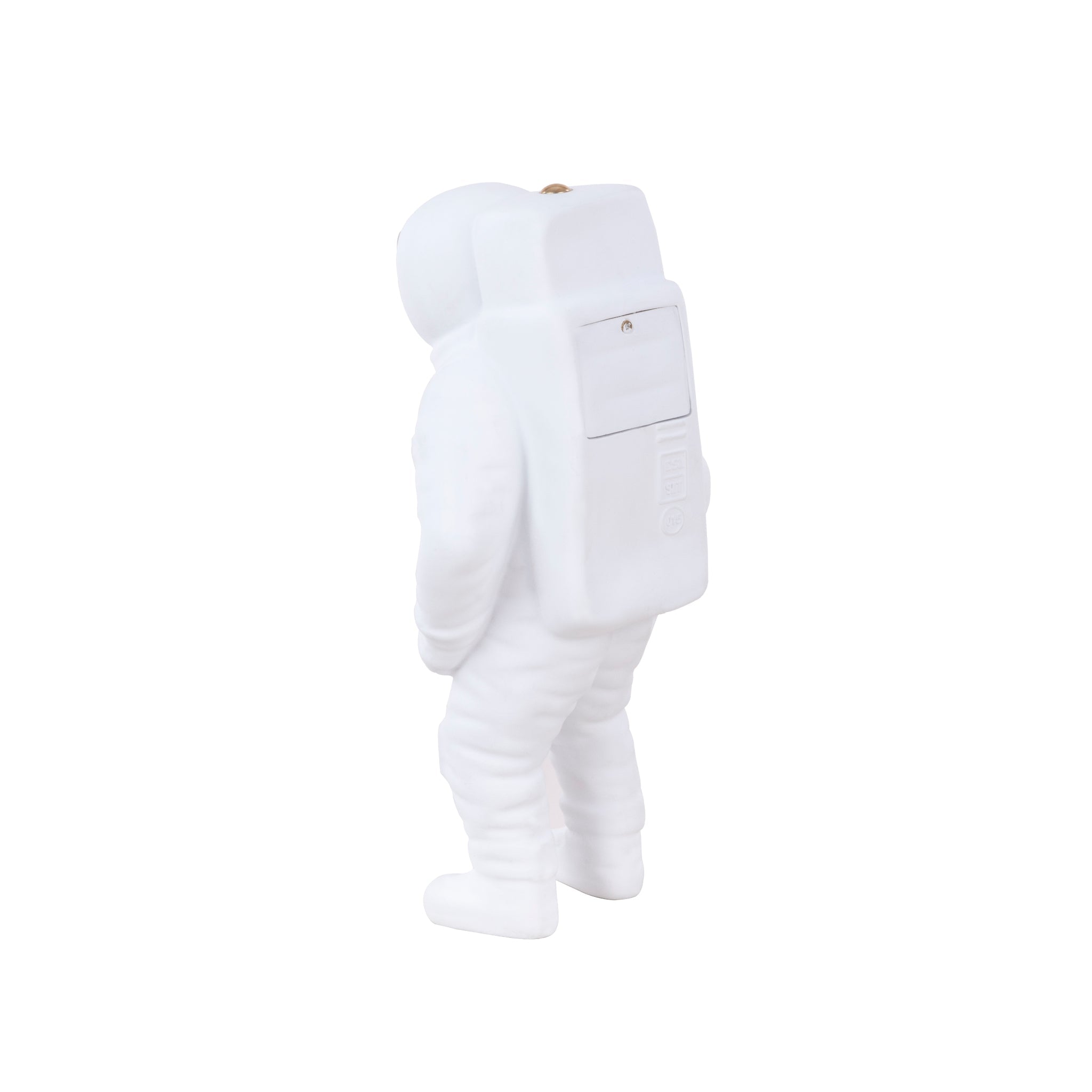 Seletti Starman Light – weiße Tischlampe mit Spiegelvisier