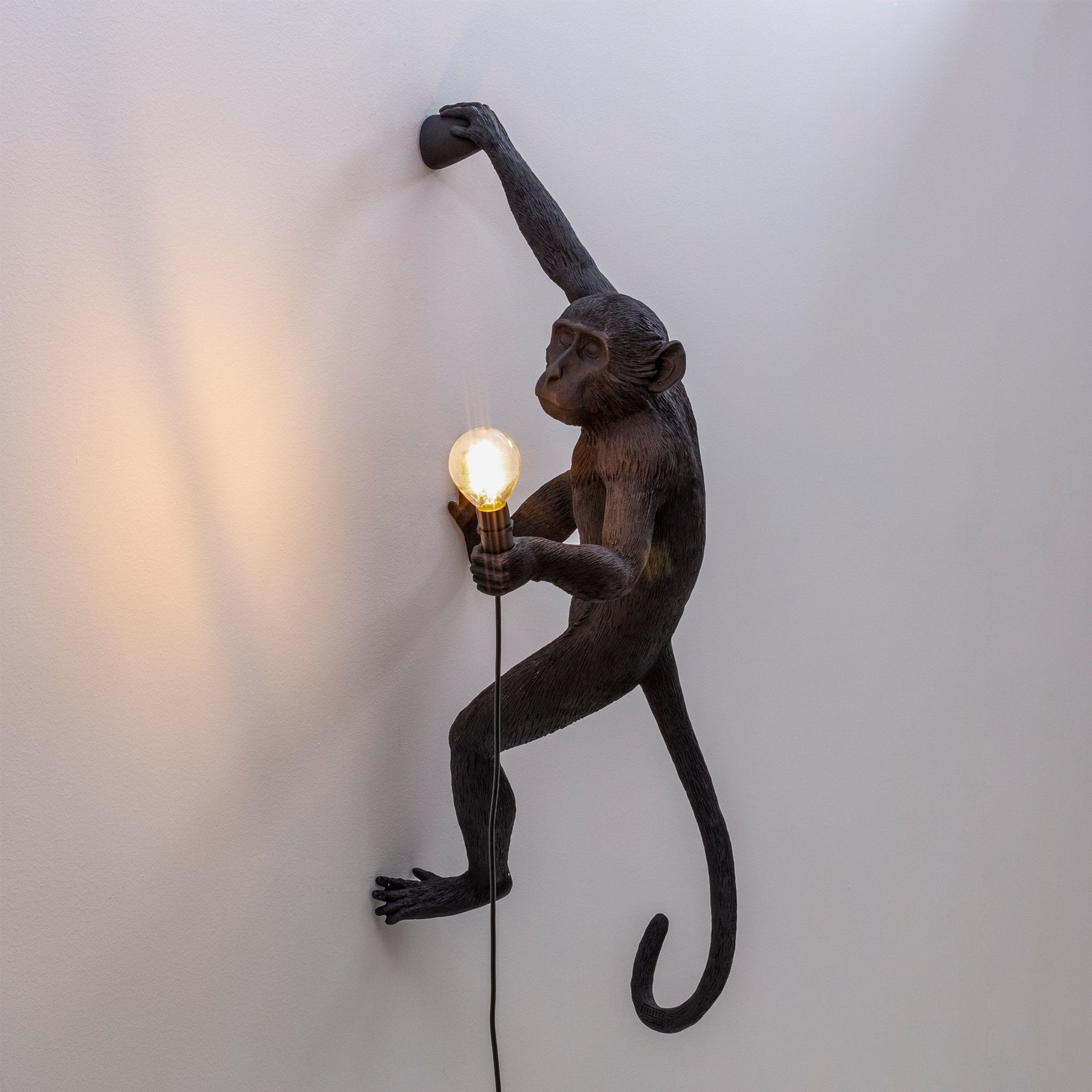 Seletti Affenlampe – schwarze Hängelampe Right 02