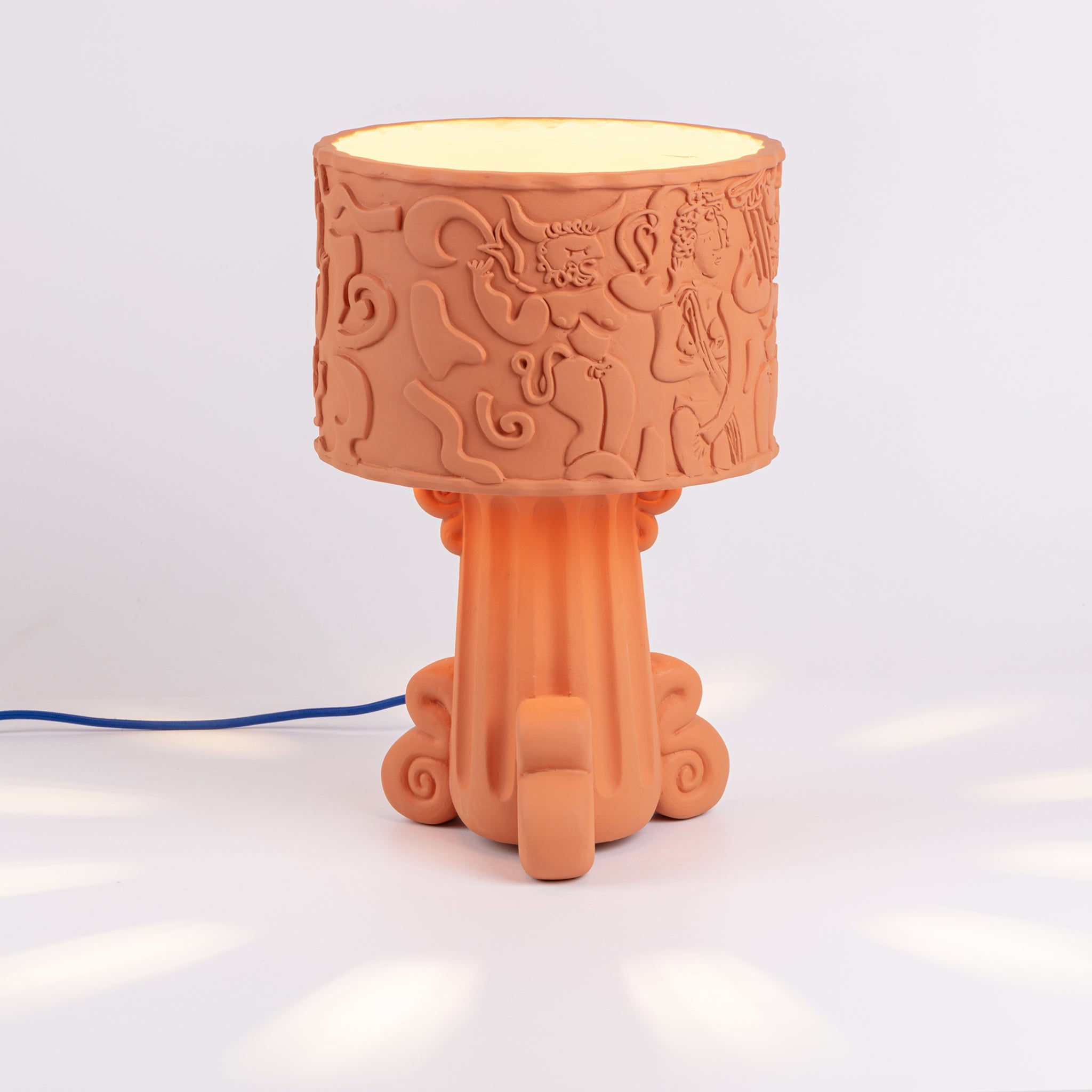 Außenlampe aus Terrakotta mit antikem Muster von Antonio Aricò