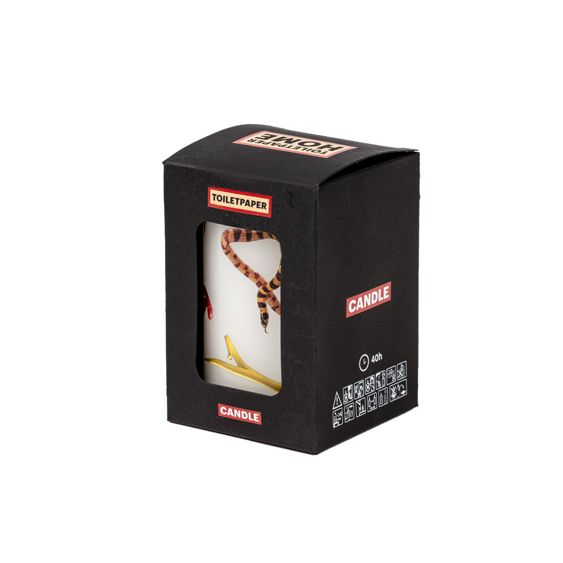 Designerkerze SNAKES WHITE von Seletti aus pflanzlichem Wachs