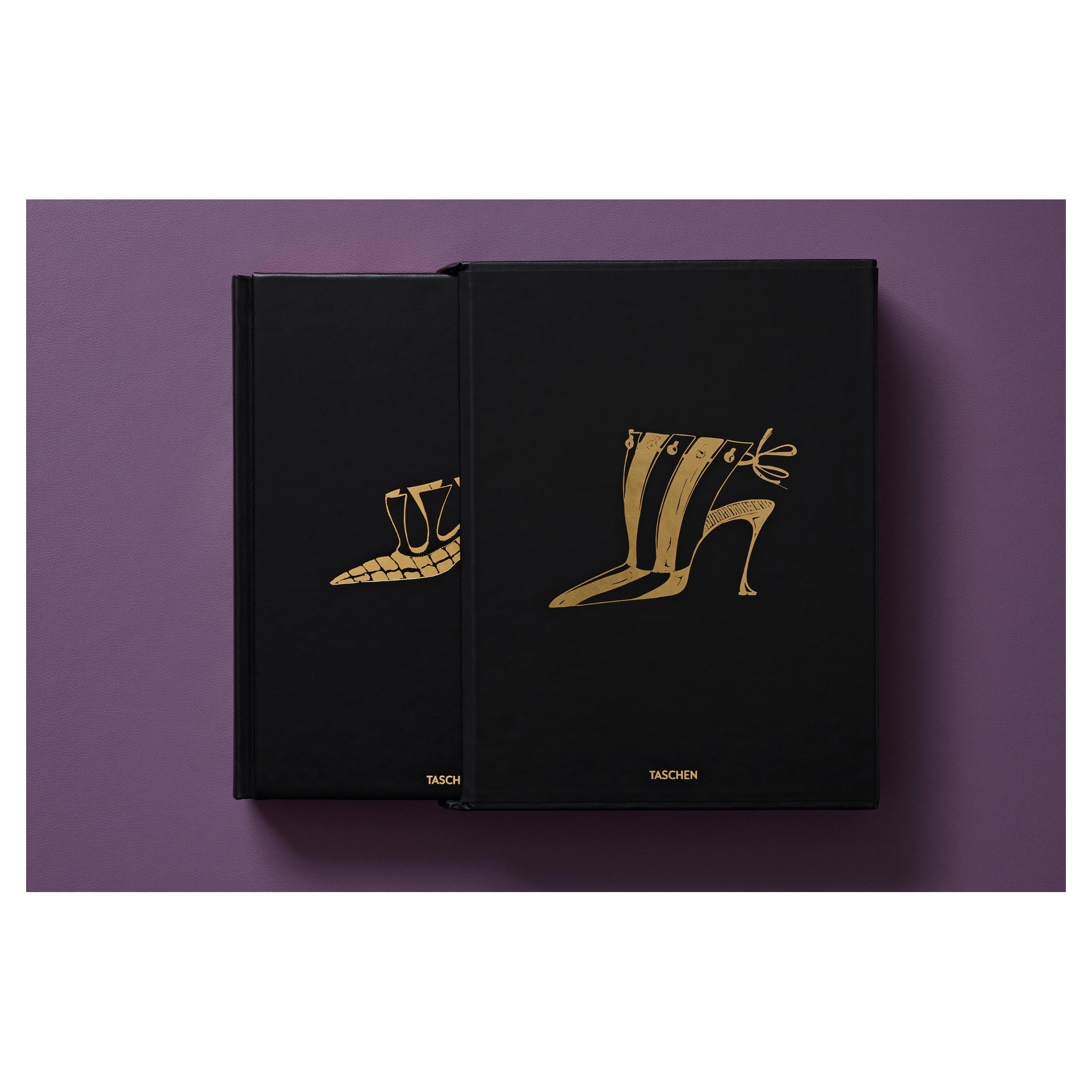 Luxuriöser Schuber und Hardcover-Buch mit rotem Buchschnitt – Shoes A-Z Manolo Blahník Edition