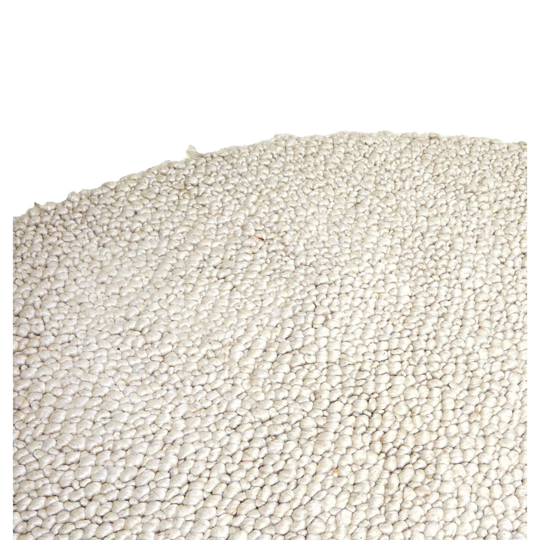 Heller runder Teppich für Wohn- und Essbereiche