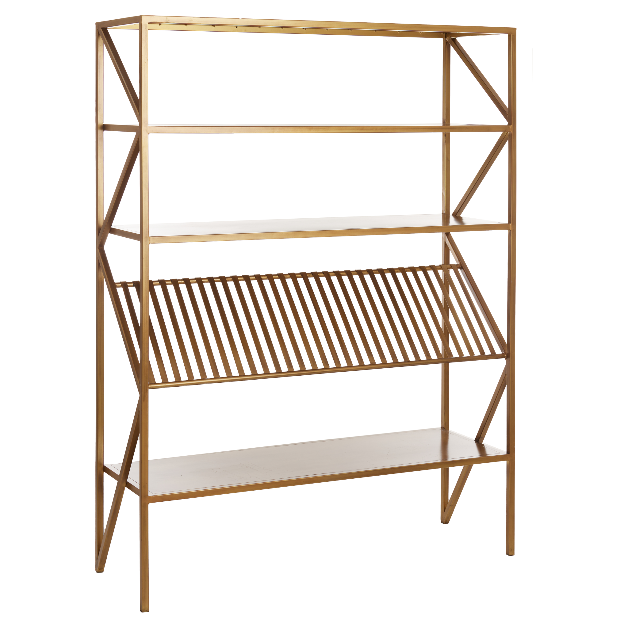 Antik-bronzefarbenes Eisenregal von Light & Living