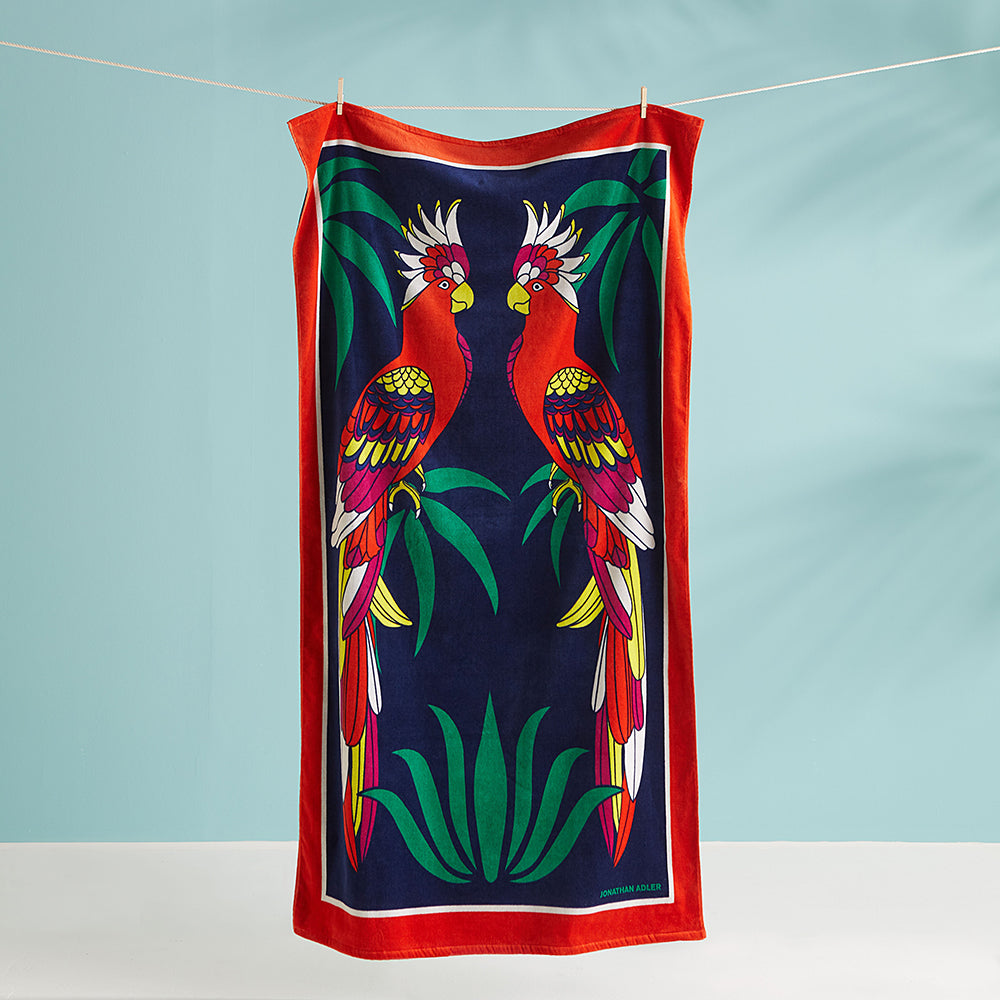 Strandtuch PARROTS 100x178cm von Jonathan Adler
