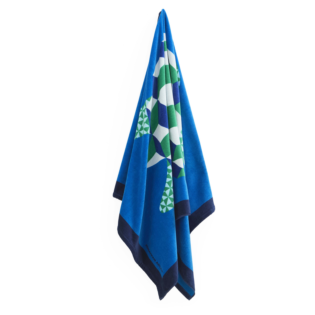 Hochwertiges Baumwollhandtuch mit geometrischem Schildkröten-Design