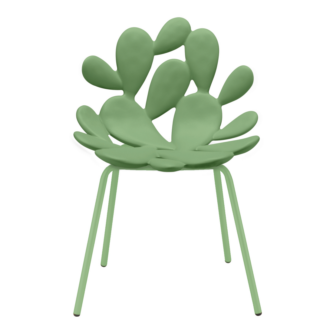 Grünes 2er-Set FILICUDI Stühle mit kaktusähnlicher Rückenlehne
