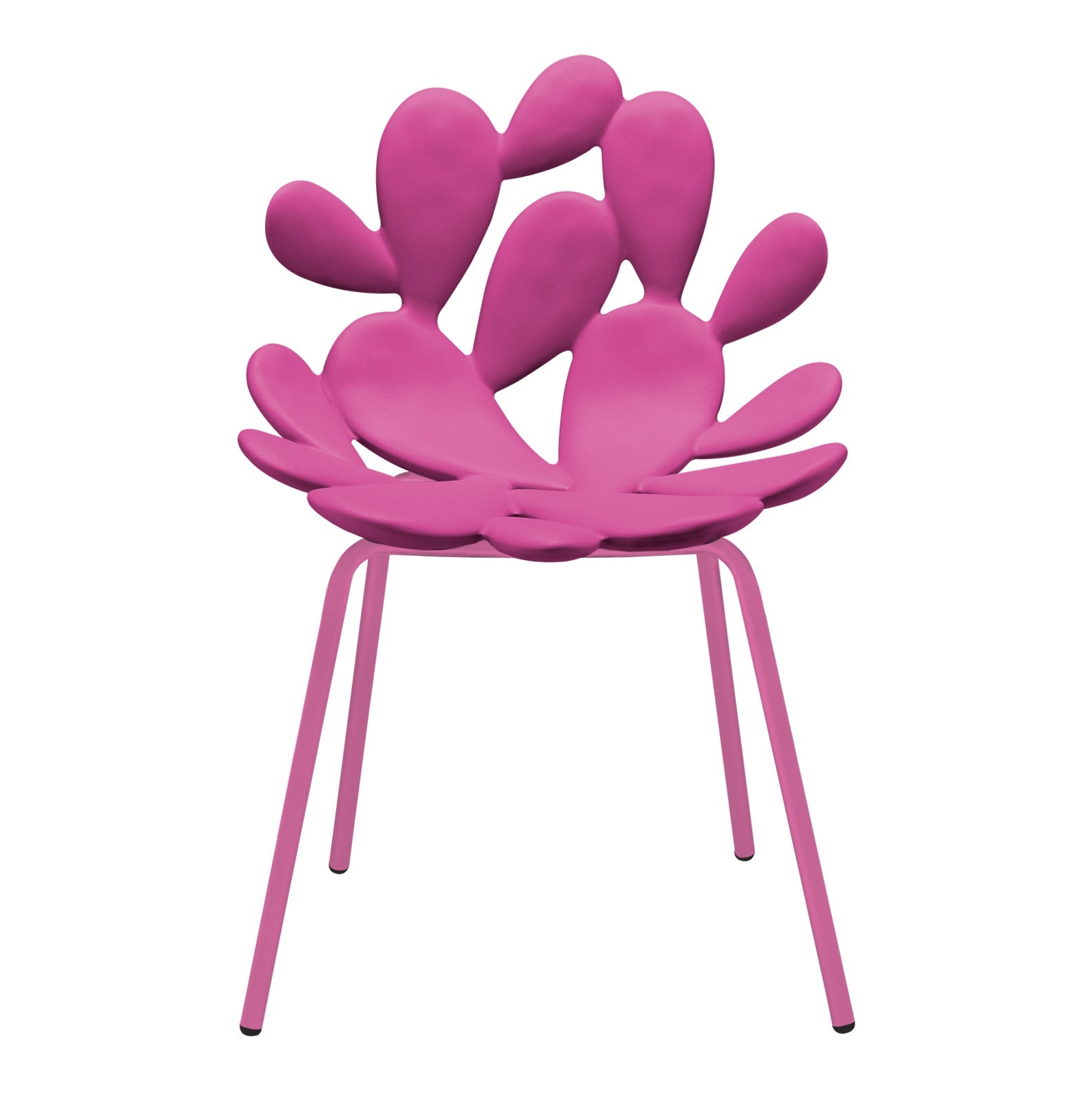 Fuchsia 2er-Set FILICUDI Stühle mit kaktusähnlicher Rückenlehne