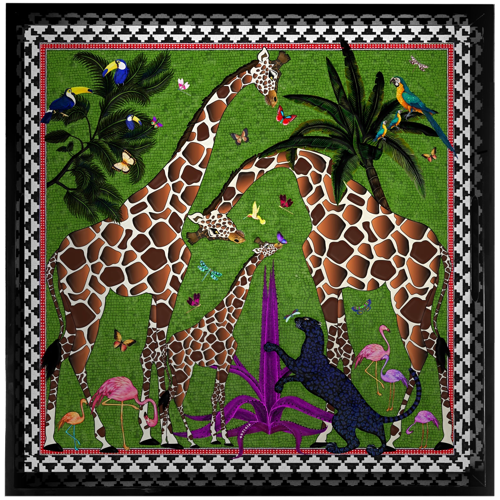 Lacktablett Giraffe von Ortigia Sicilia