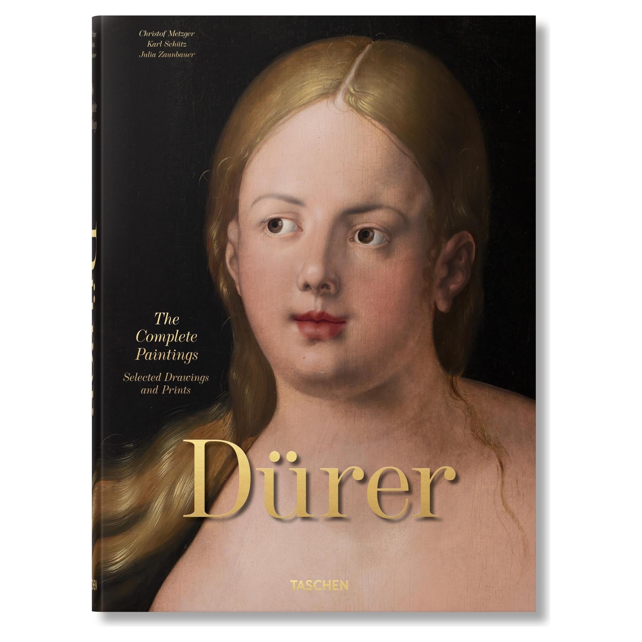 Nahaufnahme des gemalten Dürer-Porträts auf dem Buchcover.