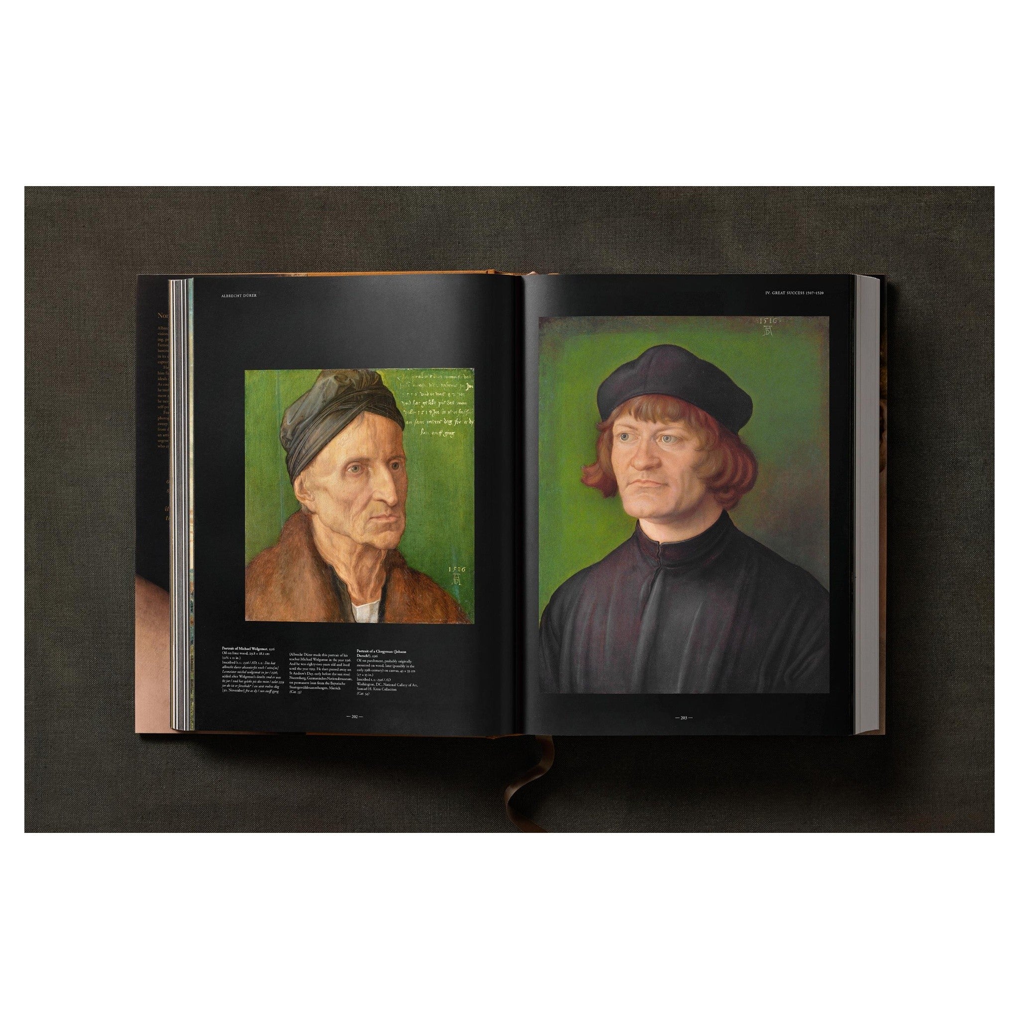 Detail des gemalten Gesichts auf dem Dürer-Cover.