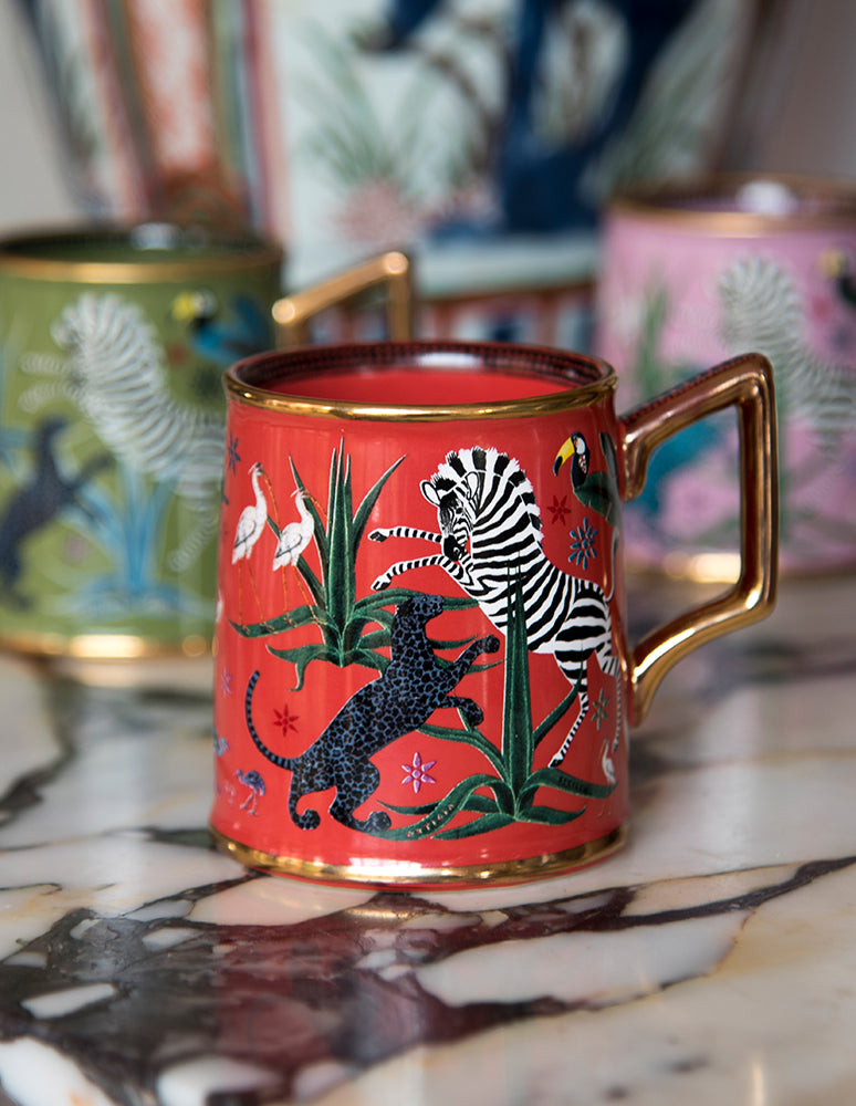 Tasse TAZZA CORALLO aus Porzellan von der Marke Ortigia Sicilia