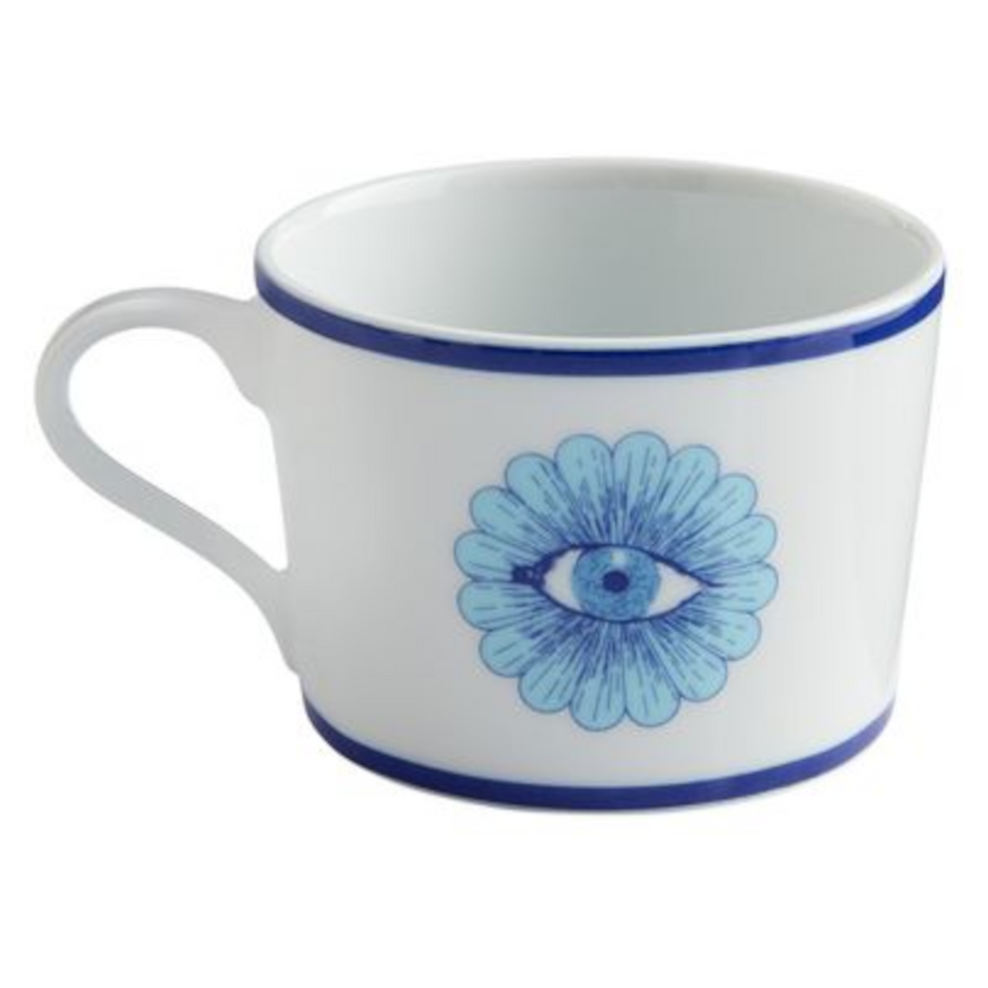 Luxuriöses Teeset mit surrealem Augenmotiv