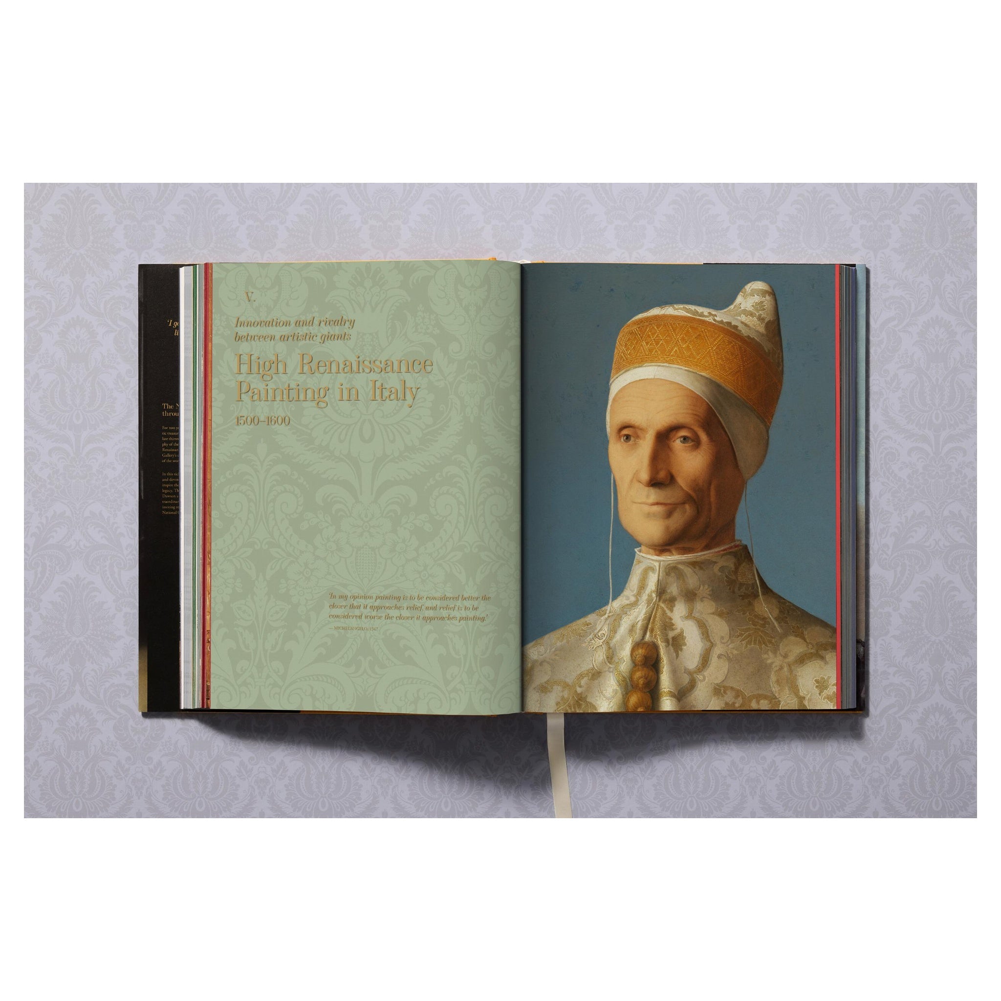 Detailreiche Aufnahme berühmter Kunstwerke im National Gallery Bildband