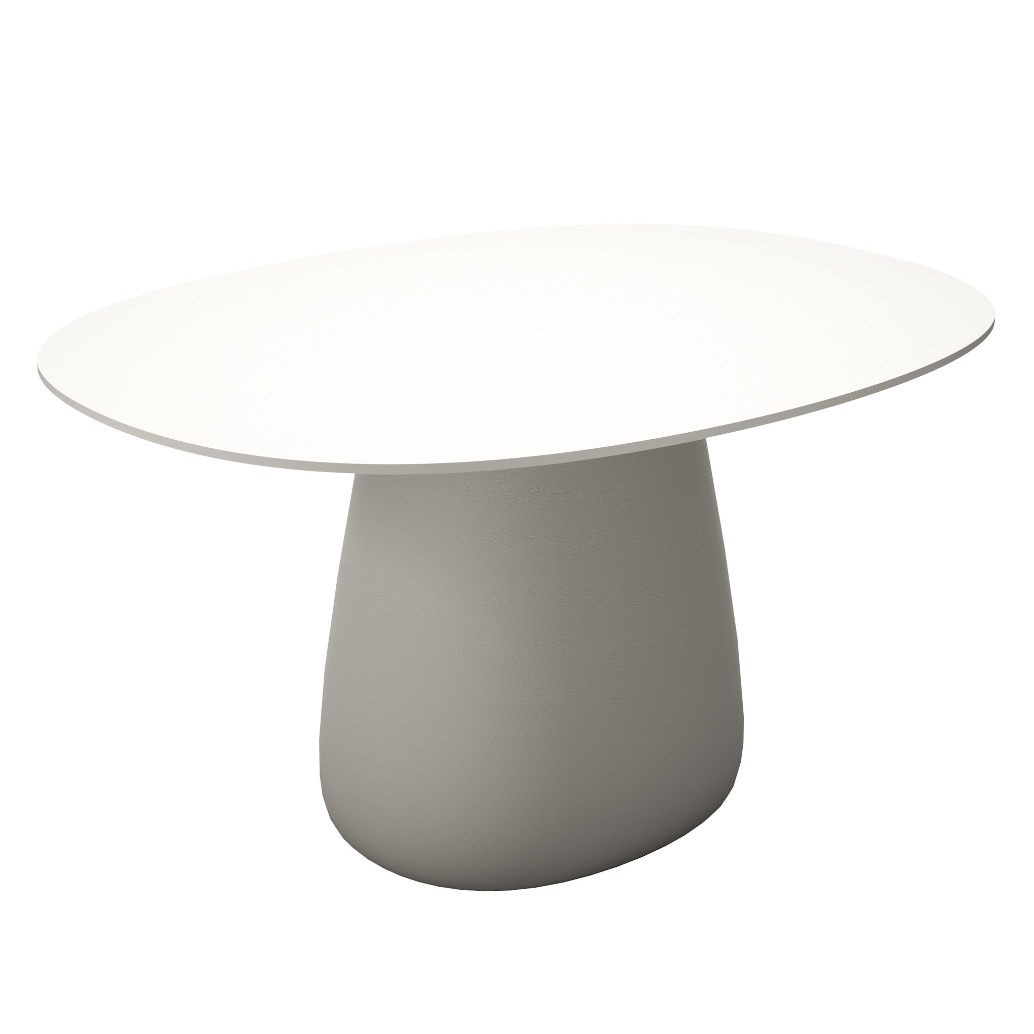 Cobble Table TOP 135, für drinnen & draußen in warm weiss