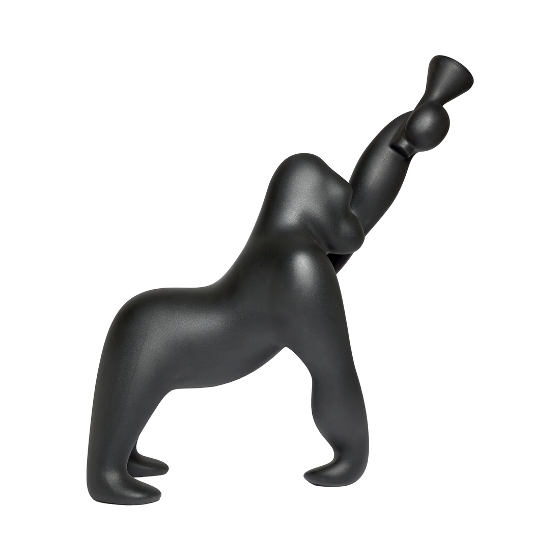 Schwarze Kunststofflampe mit ikonischem Design von Qeeboo