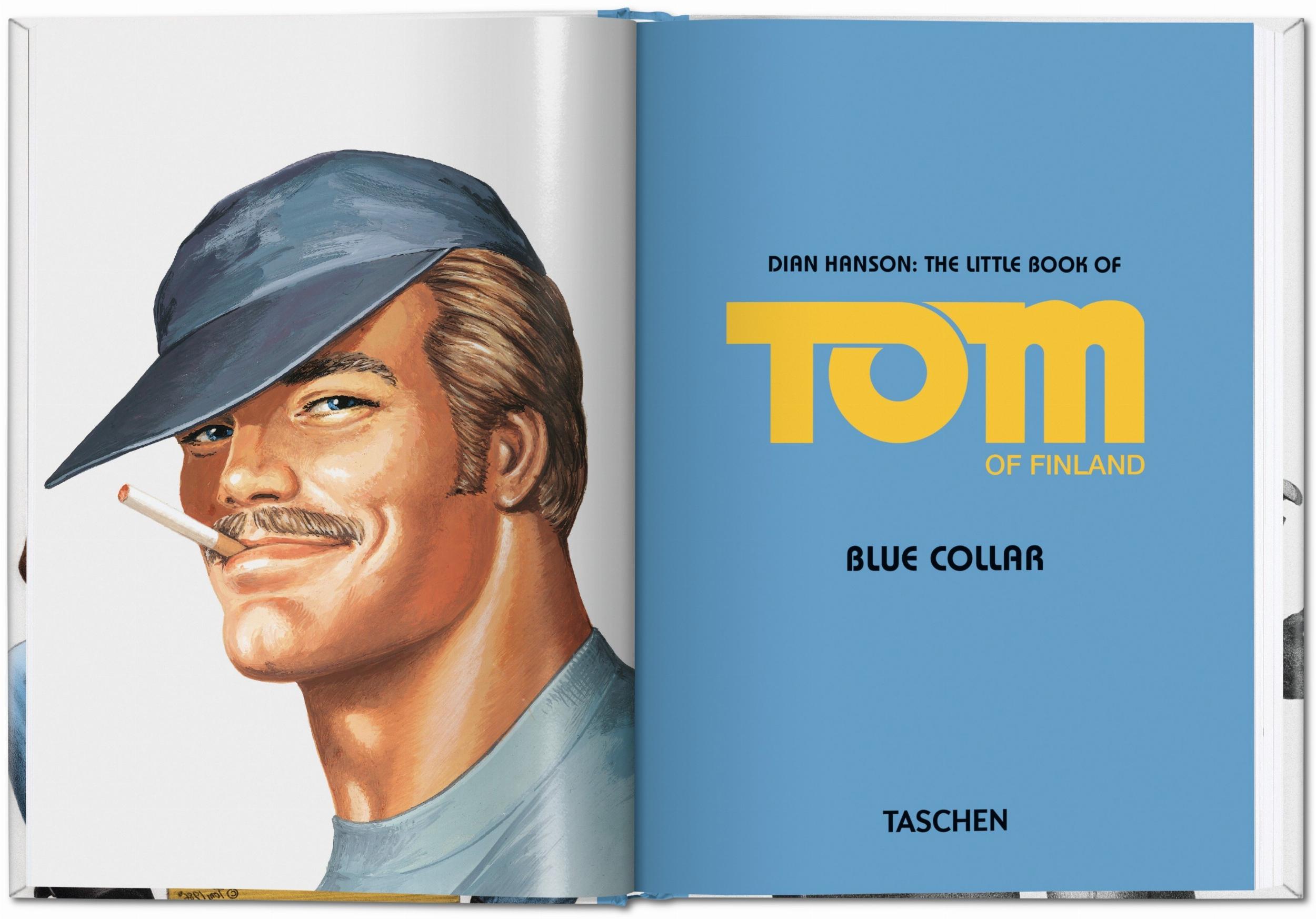 Illustration eines Blue Collar Arbeiters von Tom of Finland in typischem hypermaskulinem Stil