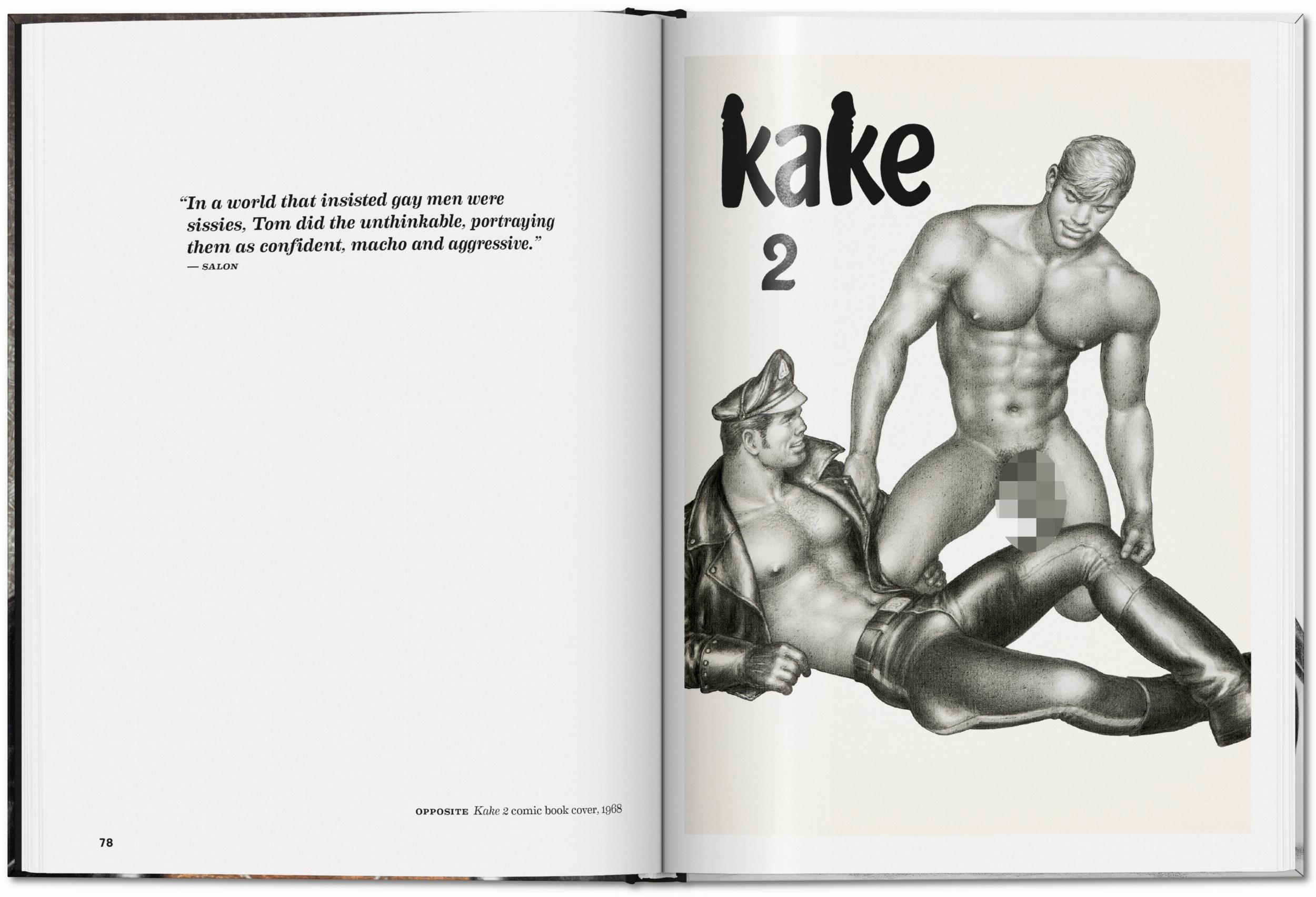Darstellung von Kake dem berühmten Biker Charakter von Tom of Finland in Leder Outfit