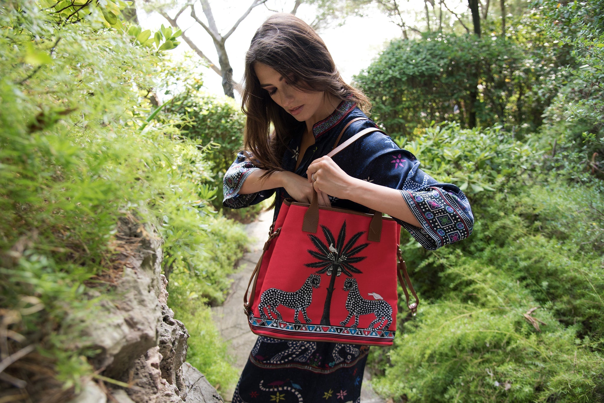 Tote Bag GATTOPARDO ROSSO in Rot von Ortigia Sicilia