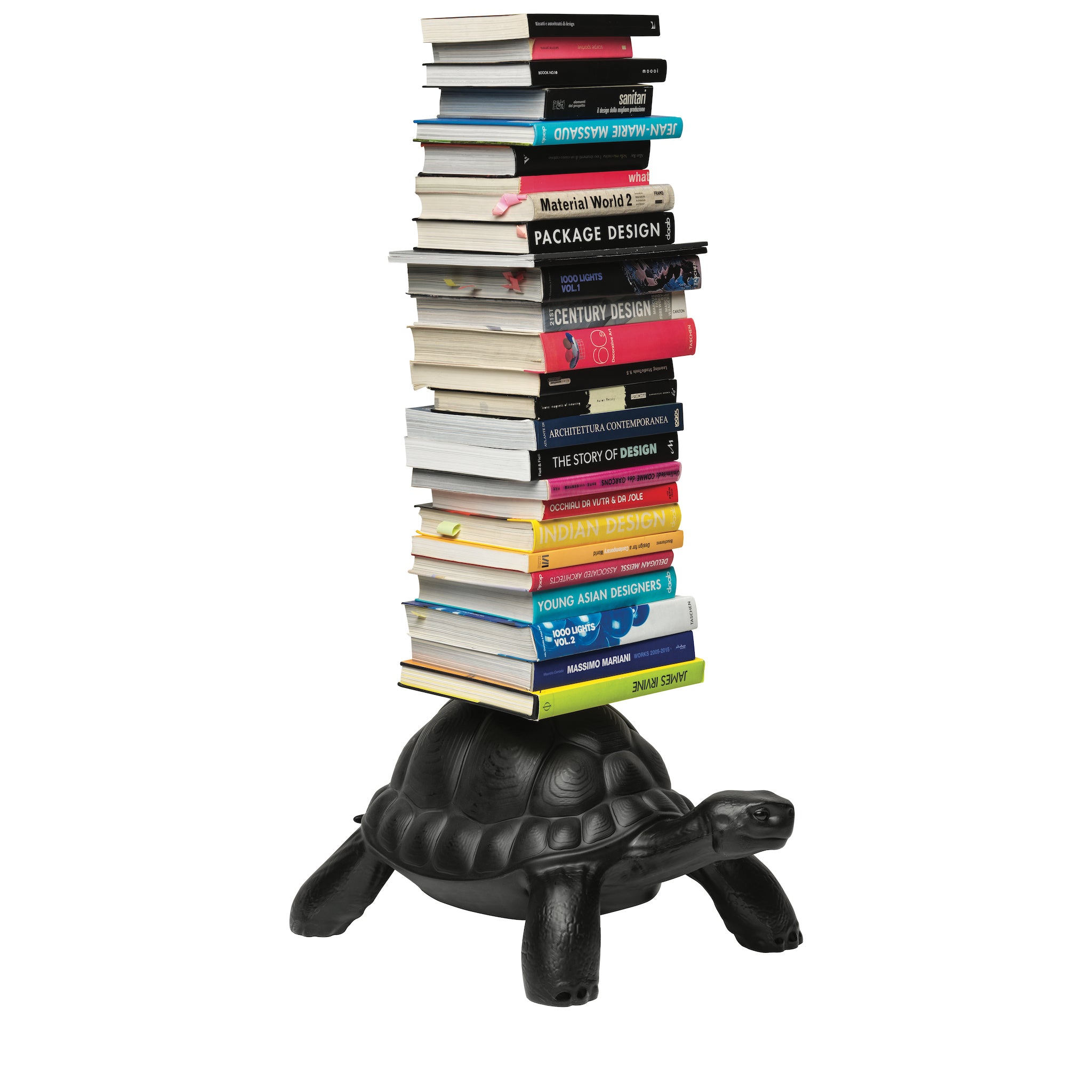 Turtle Carry Bücherregal in schwarz - Design Marcantonio