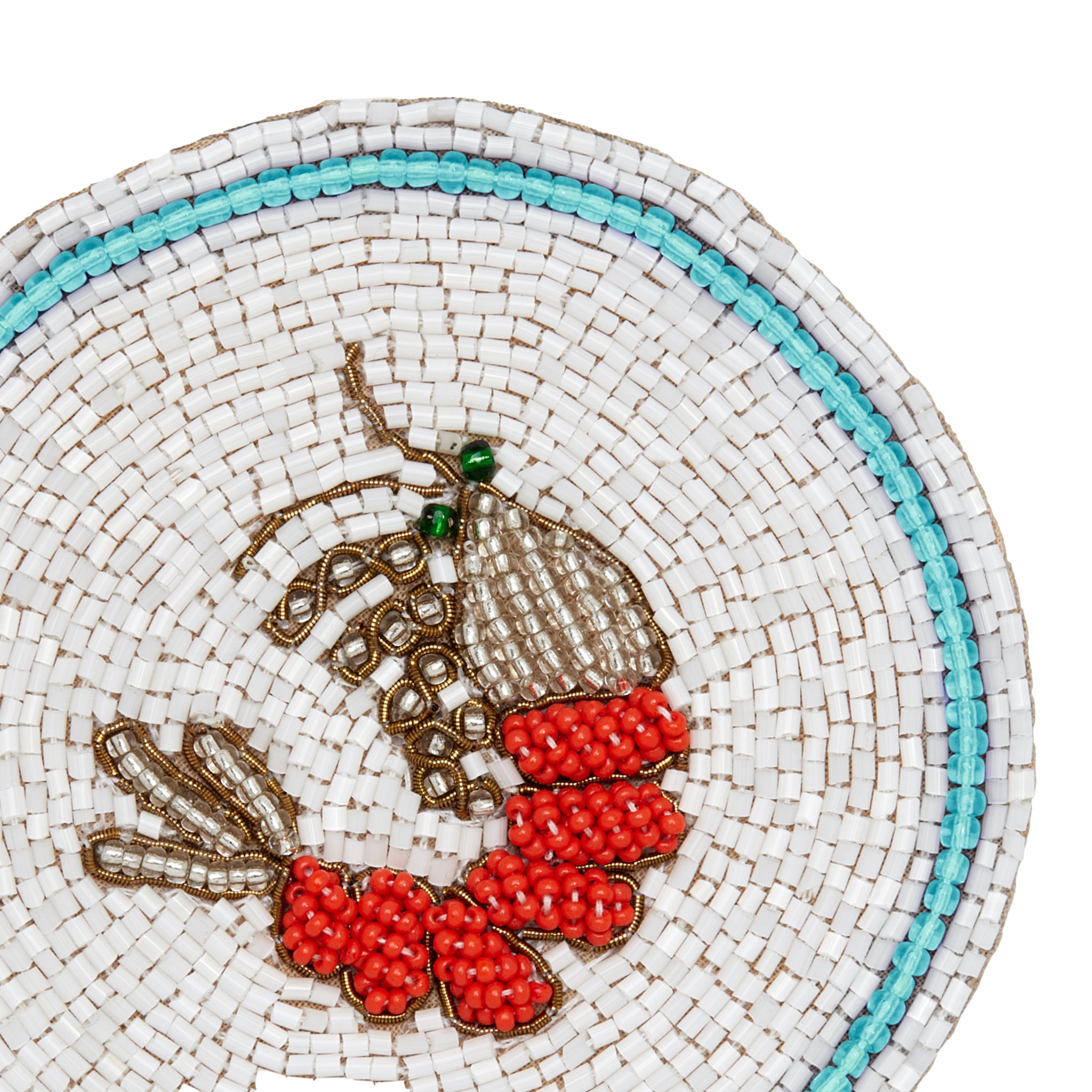 Untersetzer "Shrimp" – handbestickt im 4er-Set von Joanna Buchanan