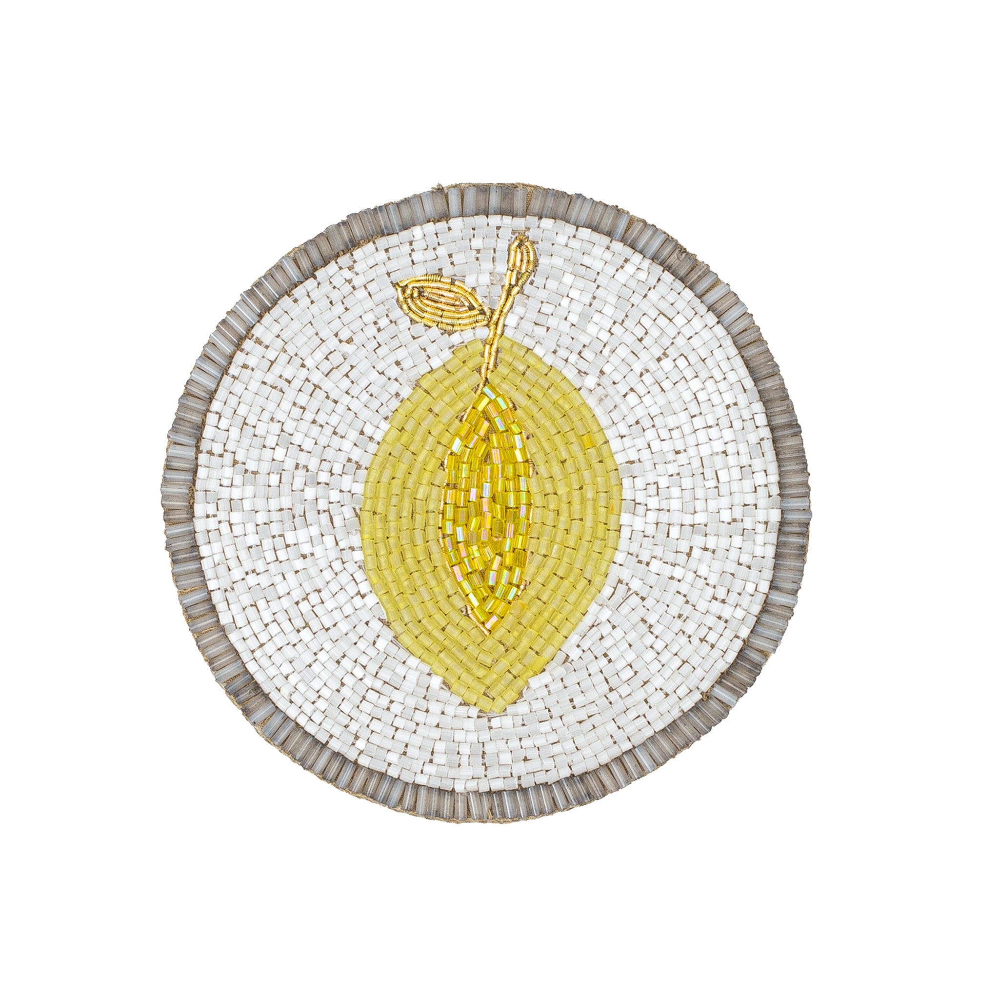 handbestickte Untersetzer "Lemon" – 4er-Set von Joanna Buchanan